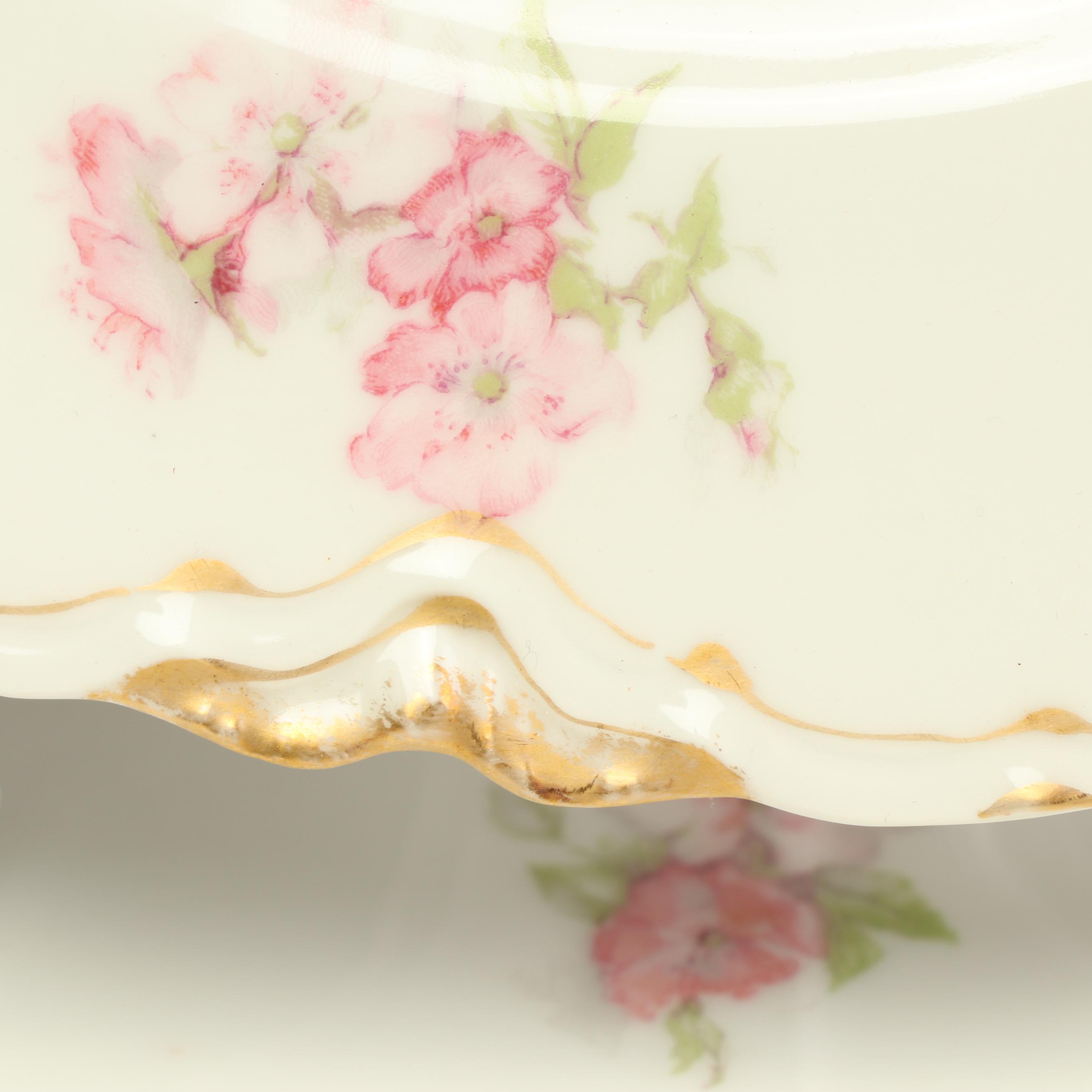 Haviland & Co. Limoges Floral Dinnerware, Service for Six, Early 20th Century