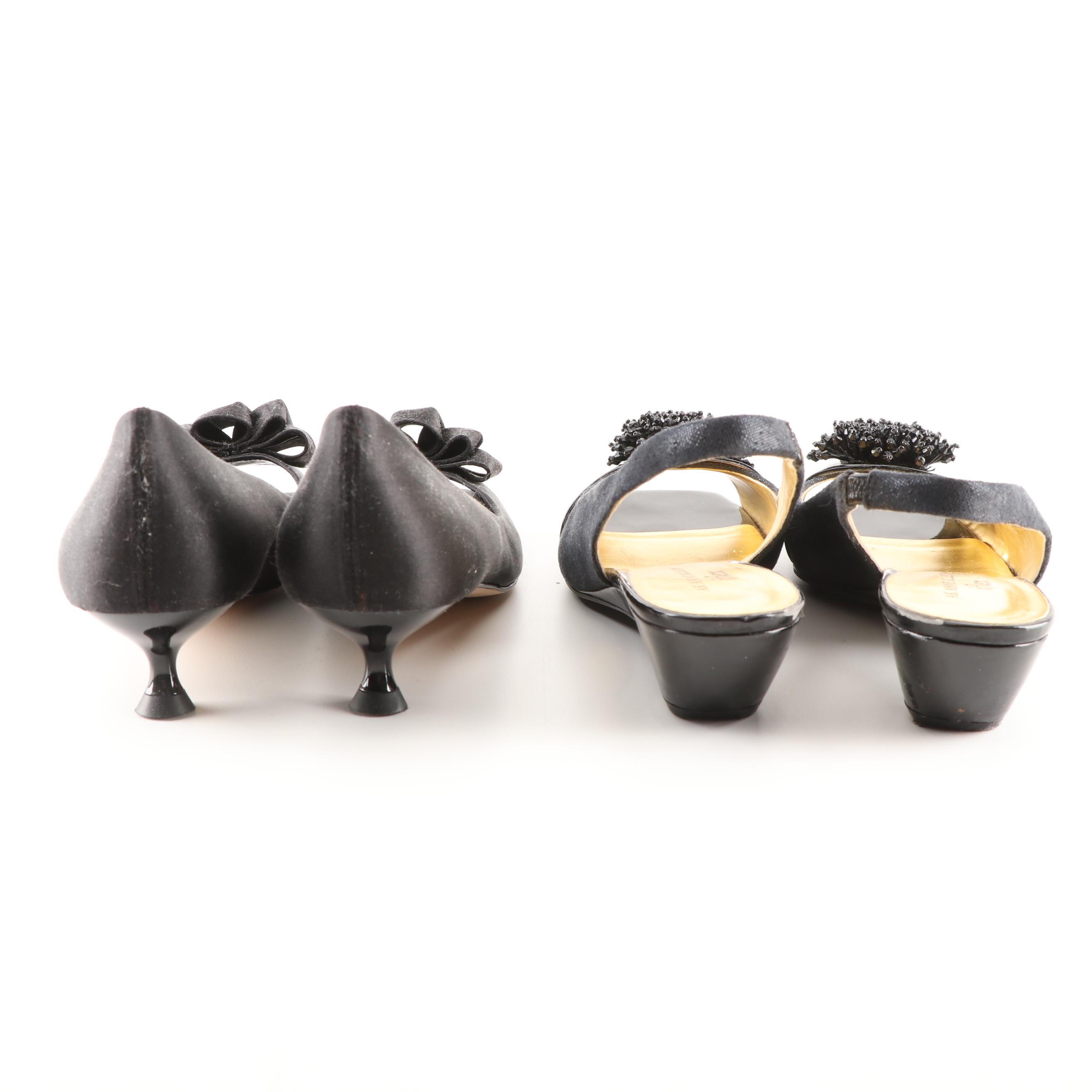 Women's Low-Heeled Pumps and Slingbacks Featuring Delman and Salvatore Ferragamo