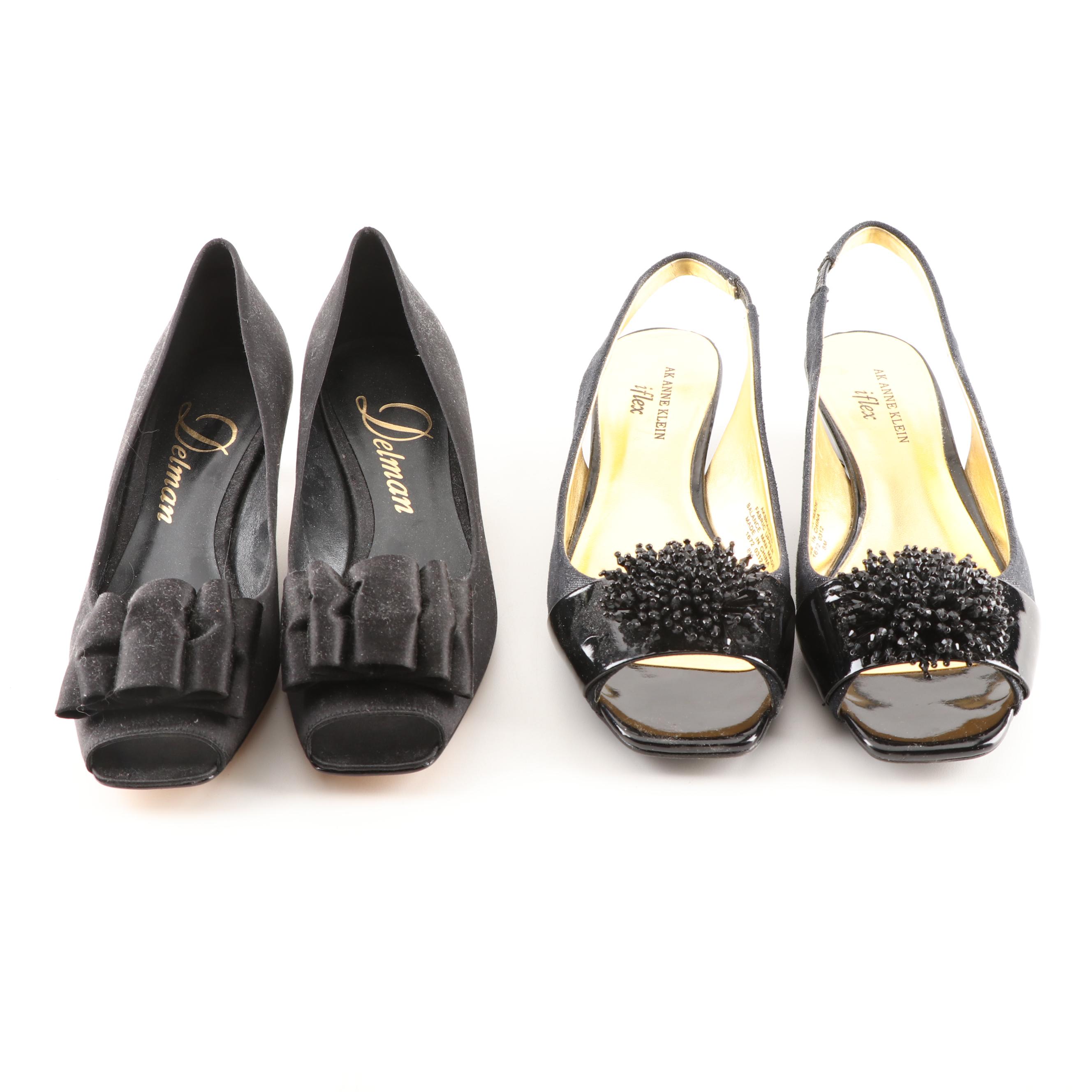 Women's Low-Heeled Pumps and Slingbacks Featuring Delman and Salvatore Ferragamo