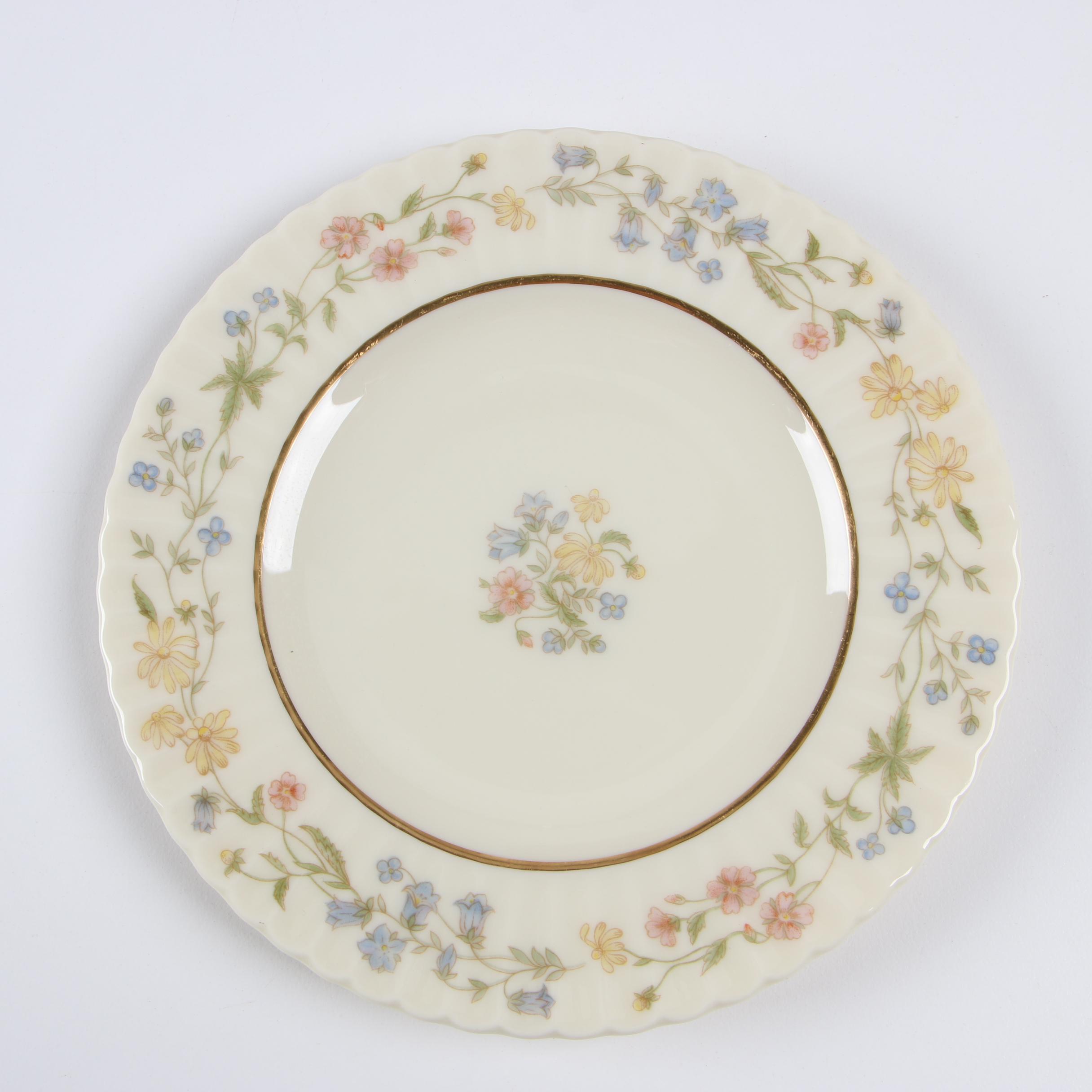 Lenox "Spring Bouquet" Bone China Dinnerware for Twelve, 1980-1987
