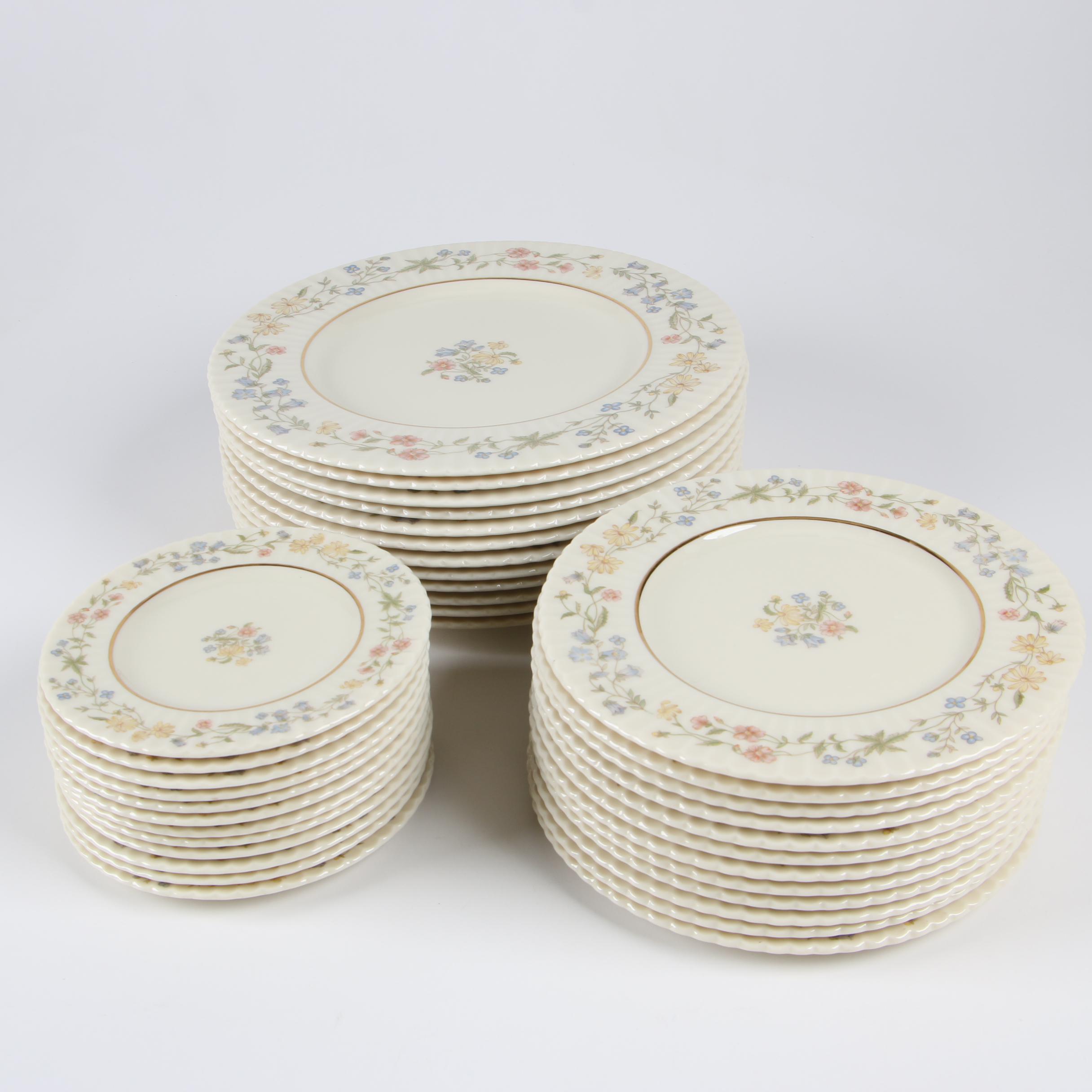 Lenox "Spring Bouquet" Bone China Dinnerware for Twelve, 1980-1987