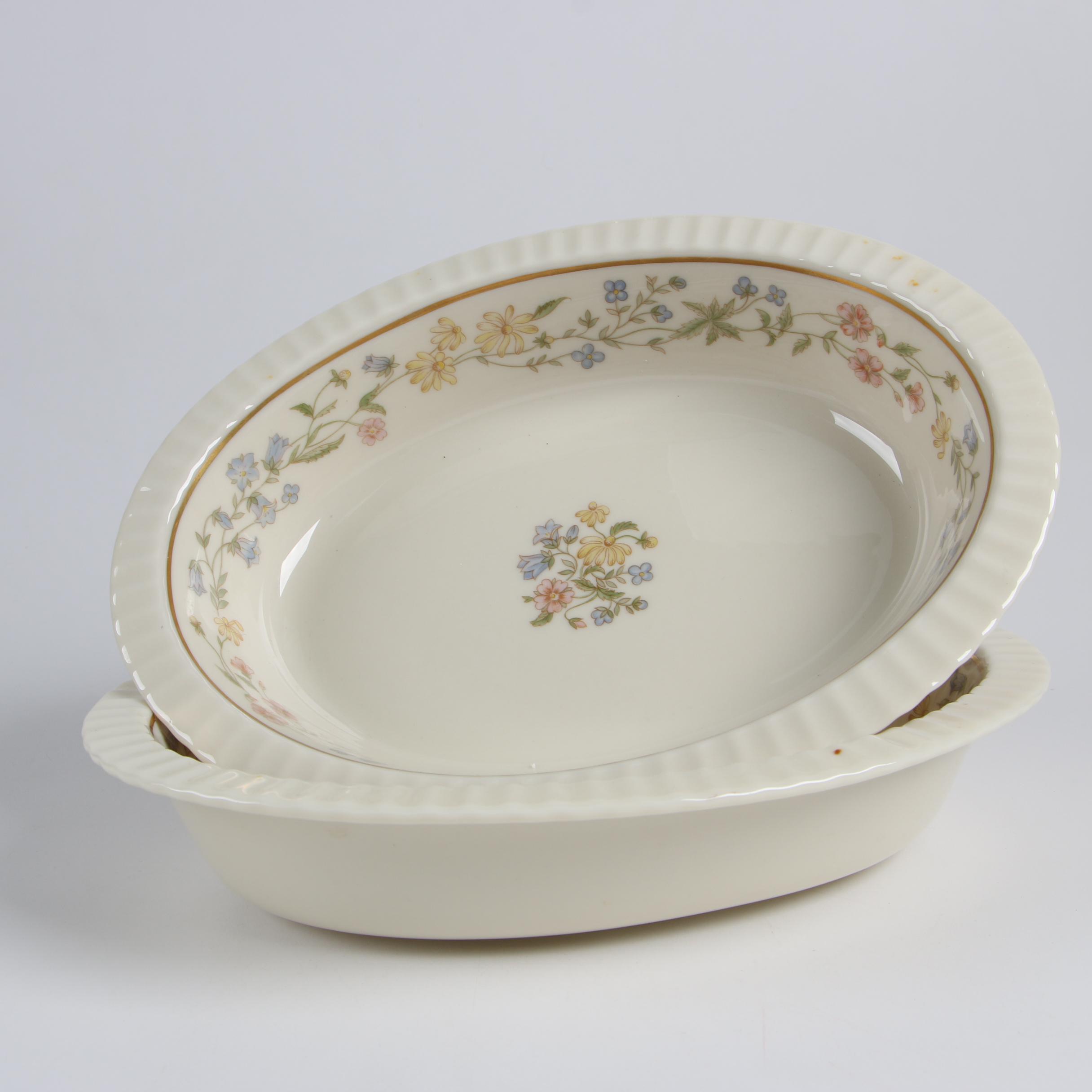 Lenox "Spring Bouquet" Bone China Dinnerware for Twelve, 1980-1987