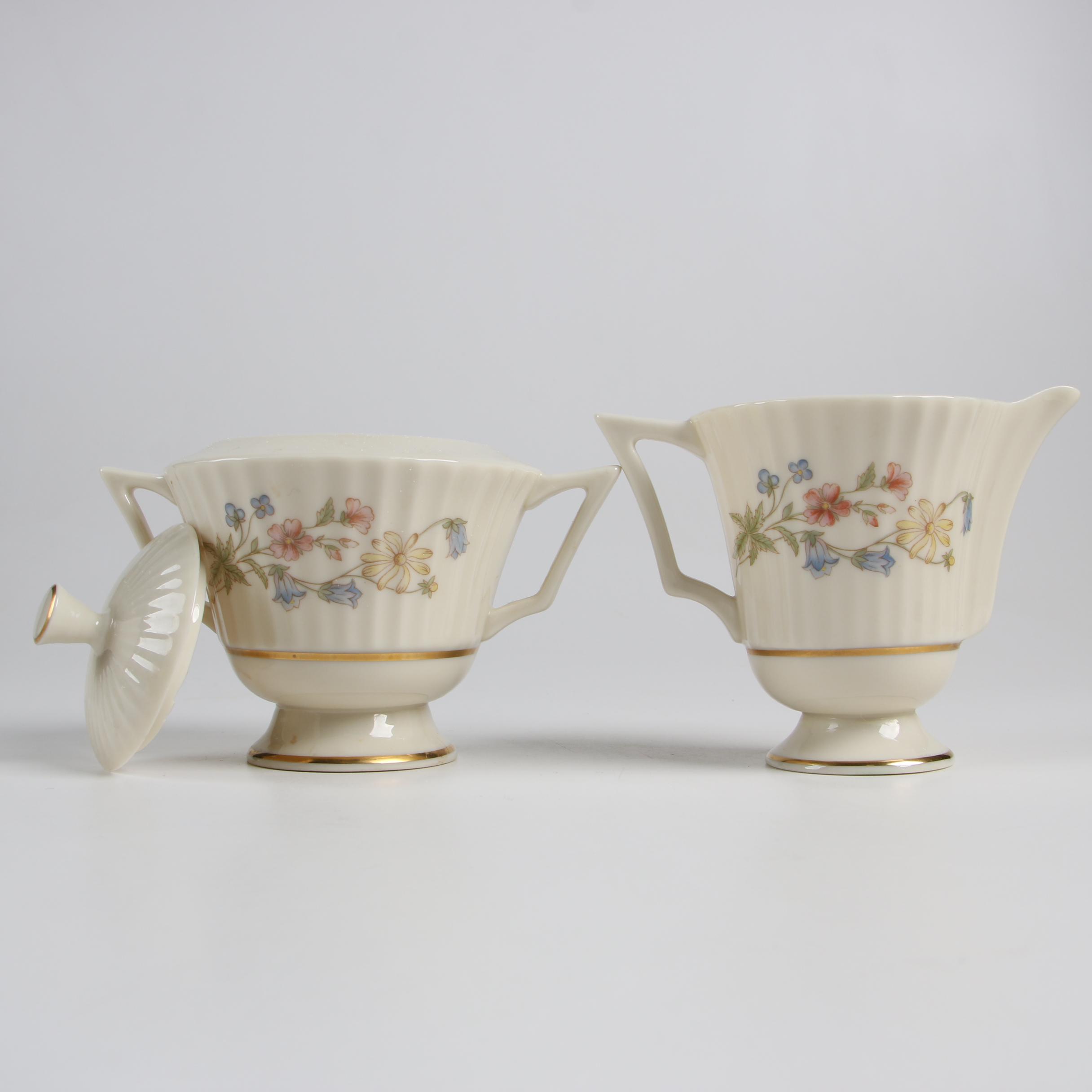 Lenox "Spring Bouquet" Bone China Dinnerware for Twelve, 1980-1987