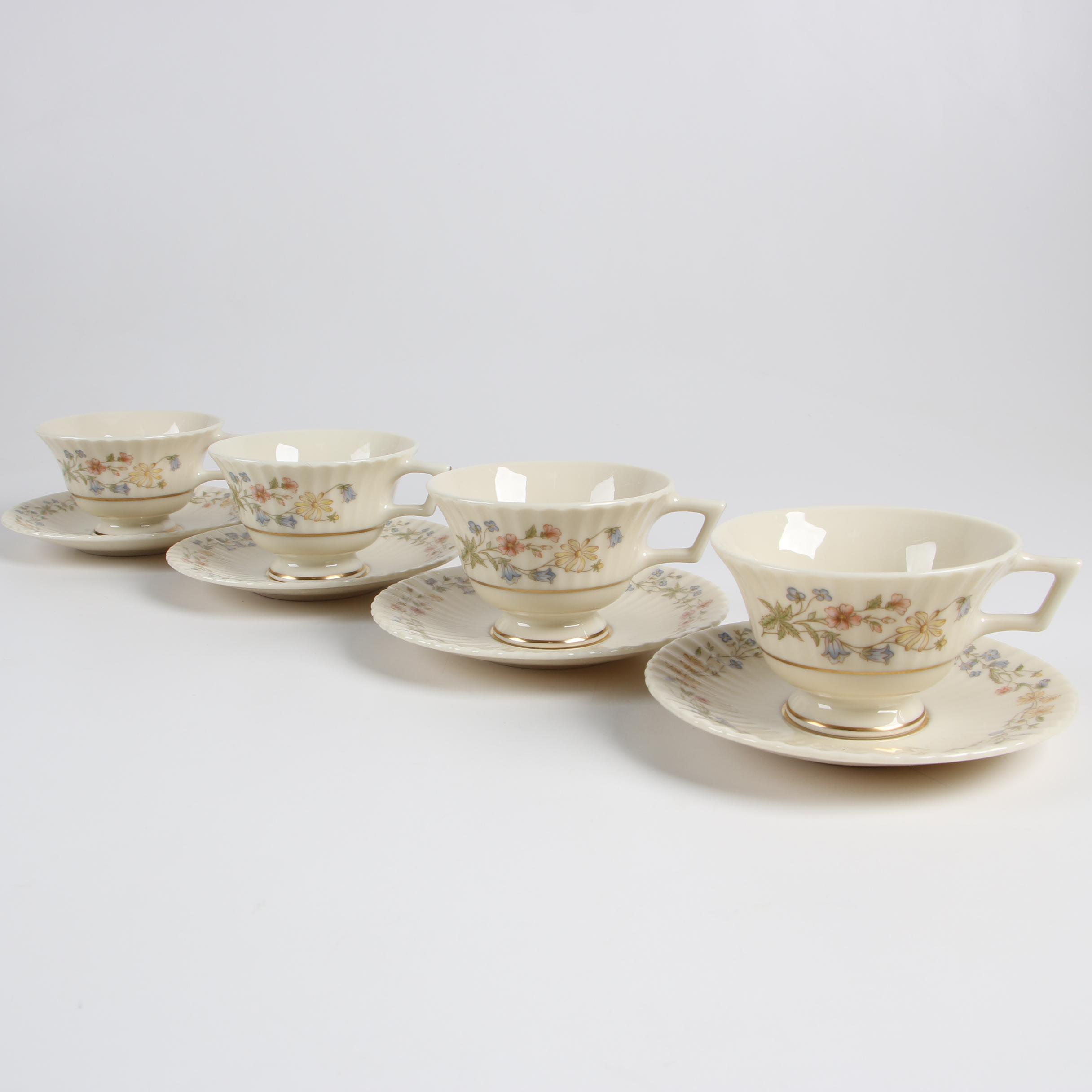 Lenox "Spring Bouquet" Bone China Dinnerware for Twelve, 1980-1987