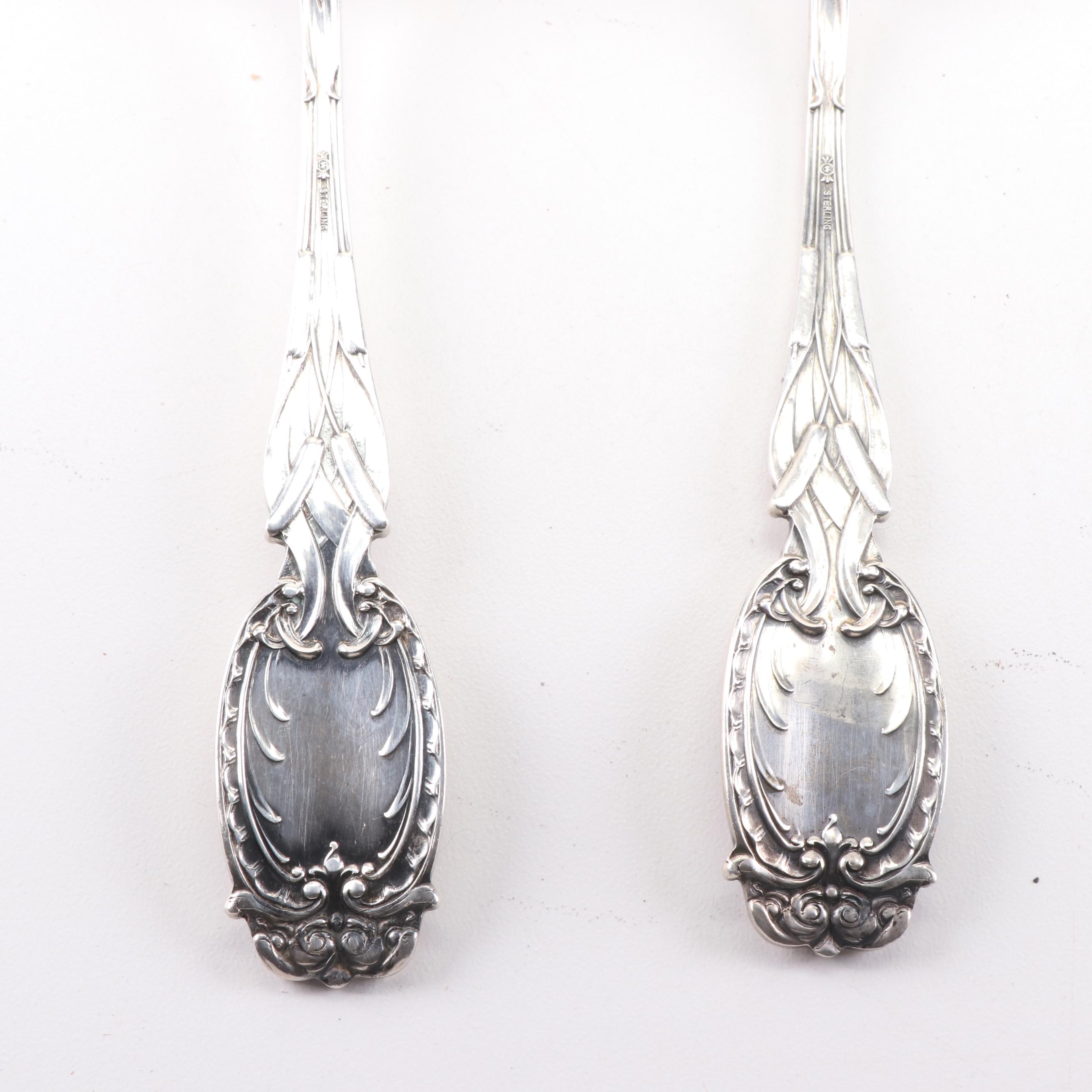 Frank M. Whiting Co. "Dolphin" Sterling Silver Serving Utensils, Ca. 1900