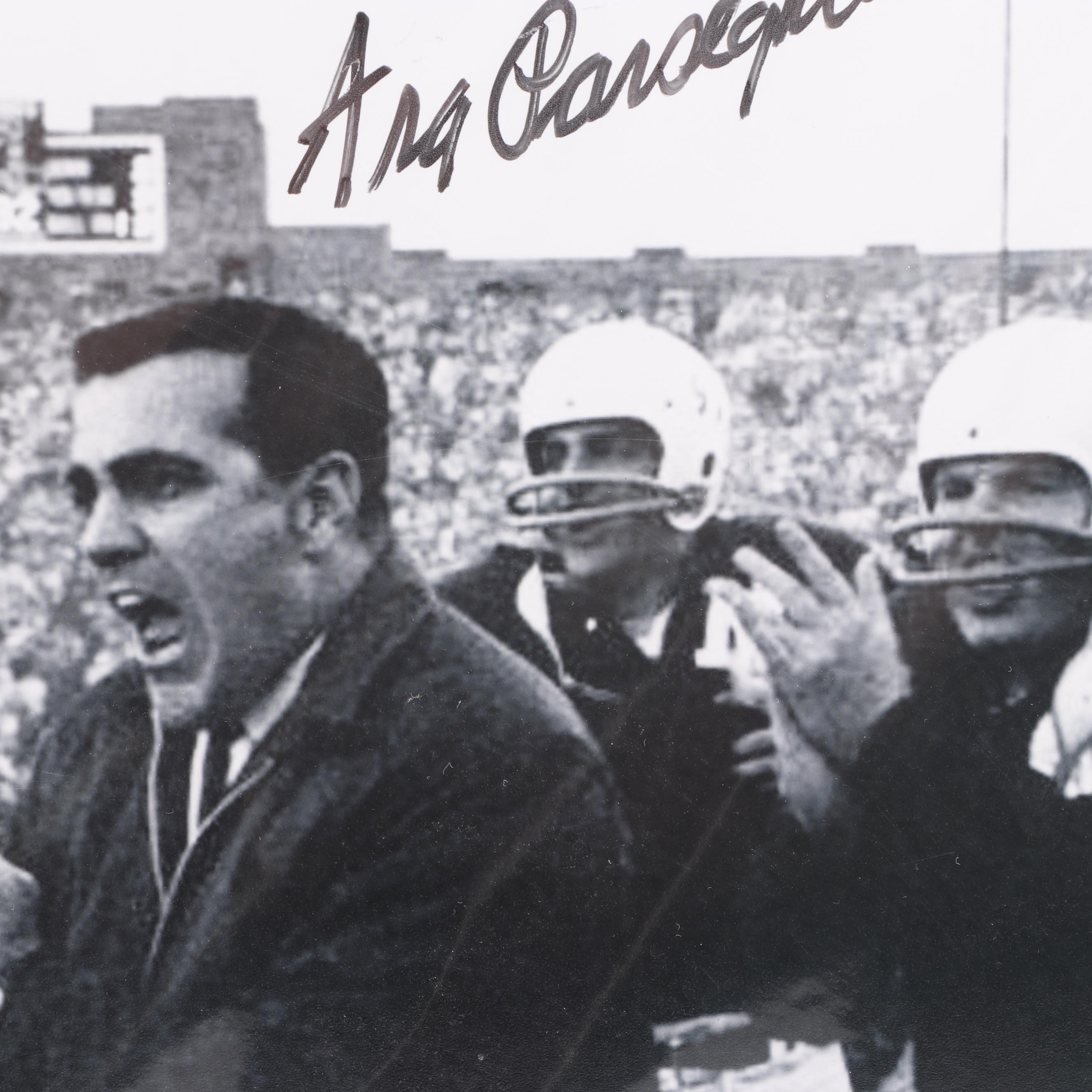 Ara Parseghian and Jim Brown Autographed Photographs