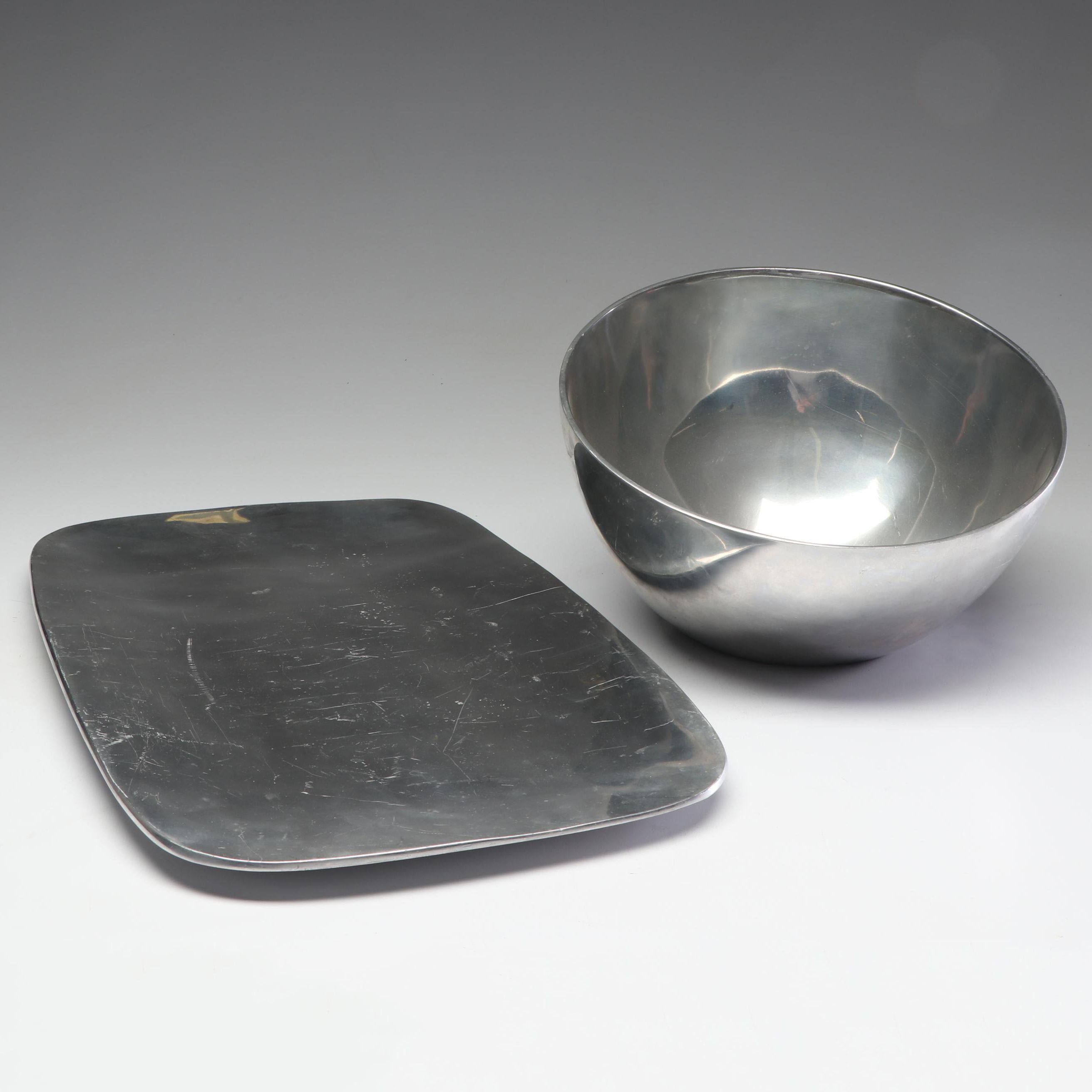 Nambe Luna Bowl and Marupa Platter