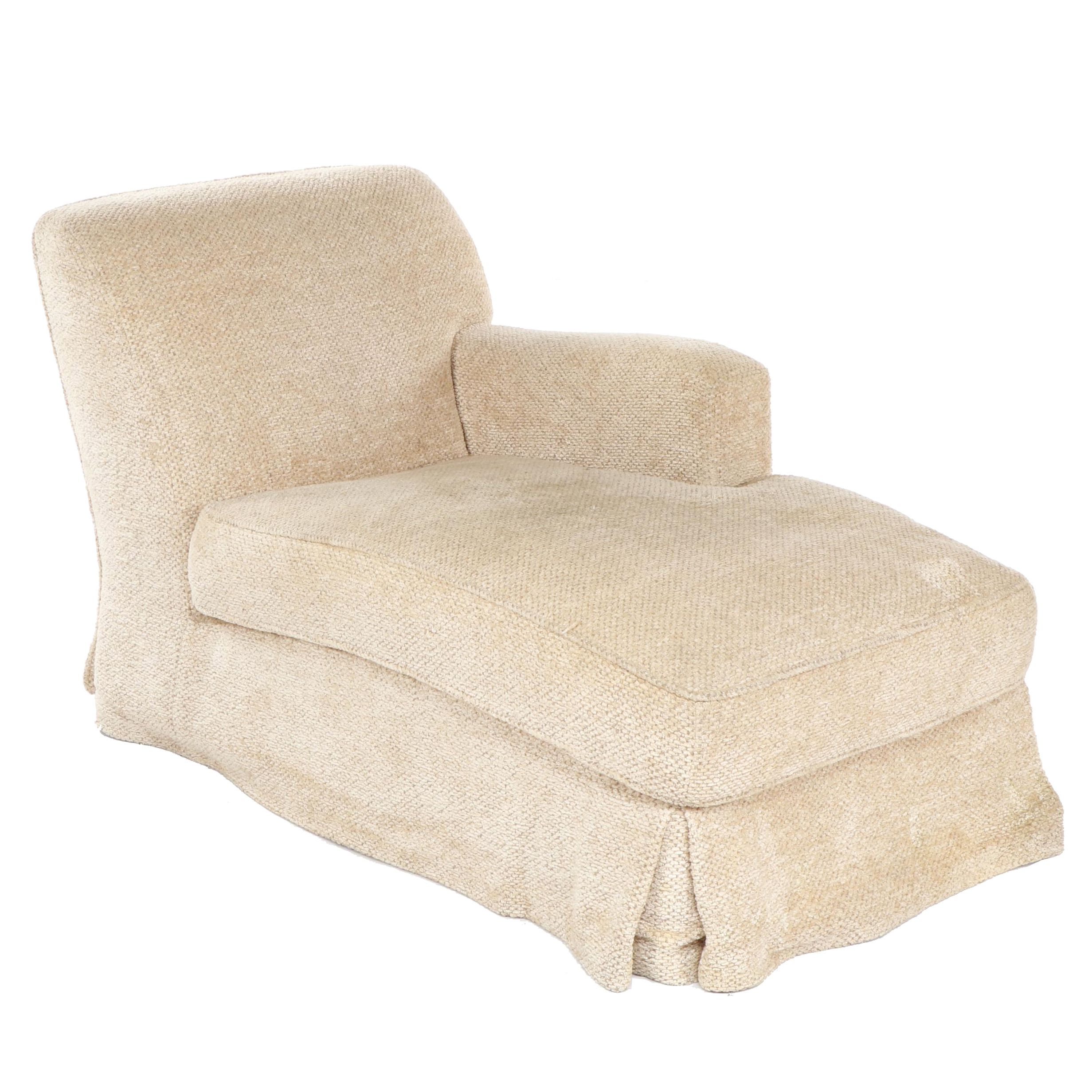 Contemporary Christian Liaigre for Holly Hunt Beige Upholstered Chaise Lounge