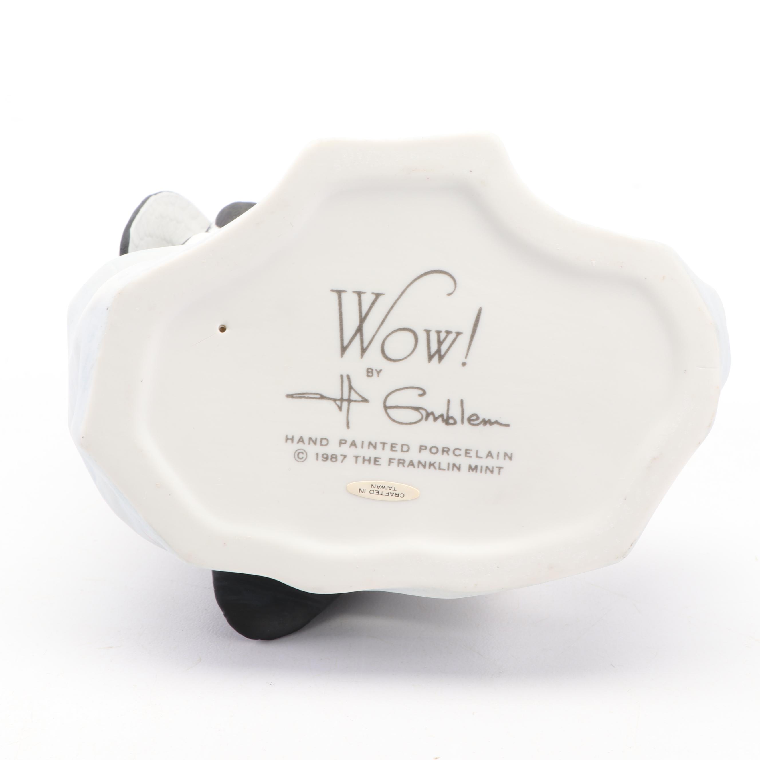 Ceramic Penguin Figurines Featuring Franklin Mint