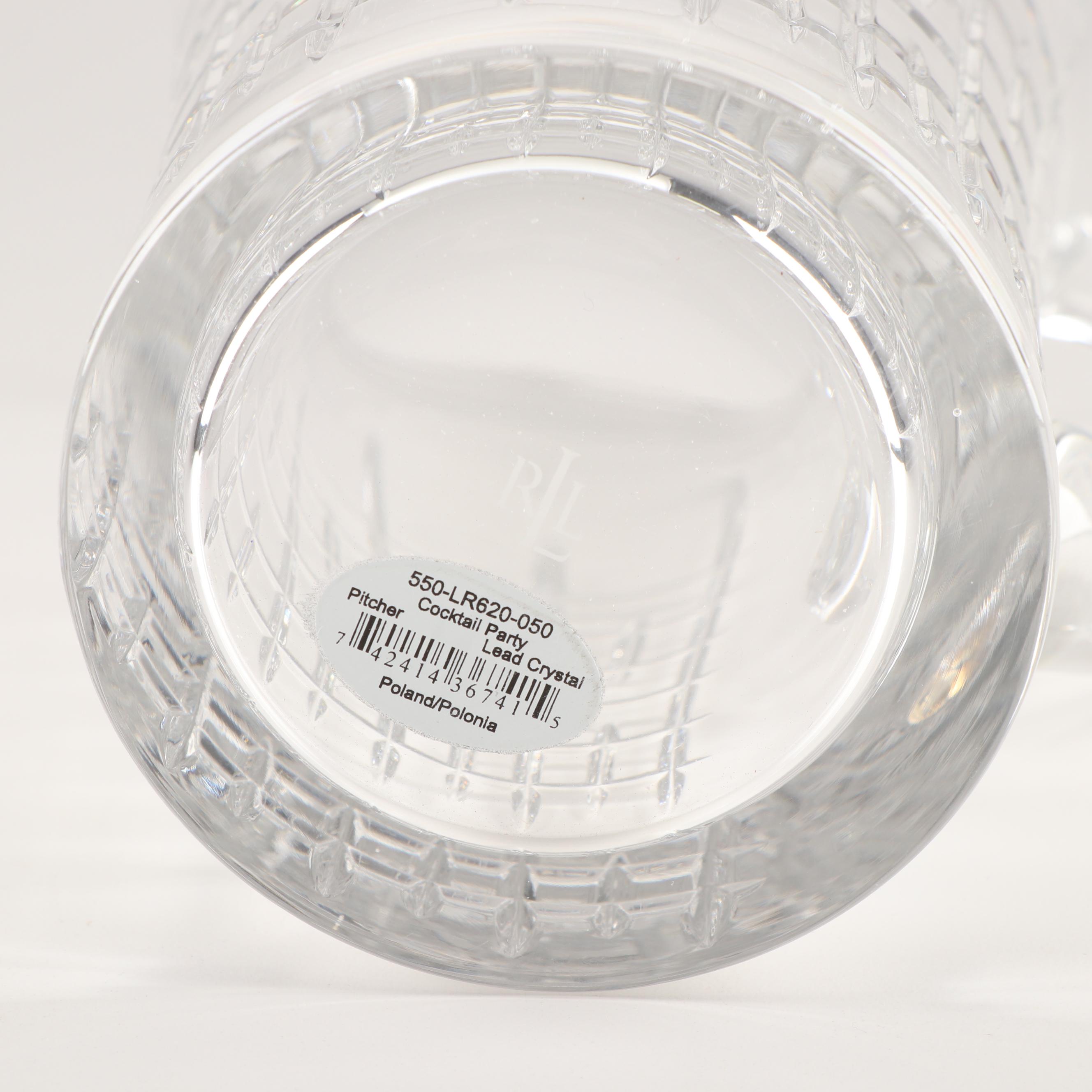 Lauren Ralph Lauren Crystal "Cocktail Party" 48 Oz. Pitcher
