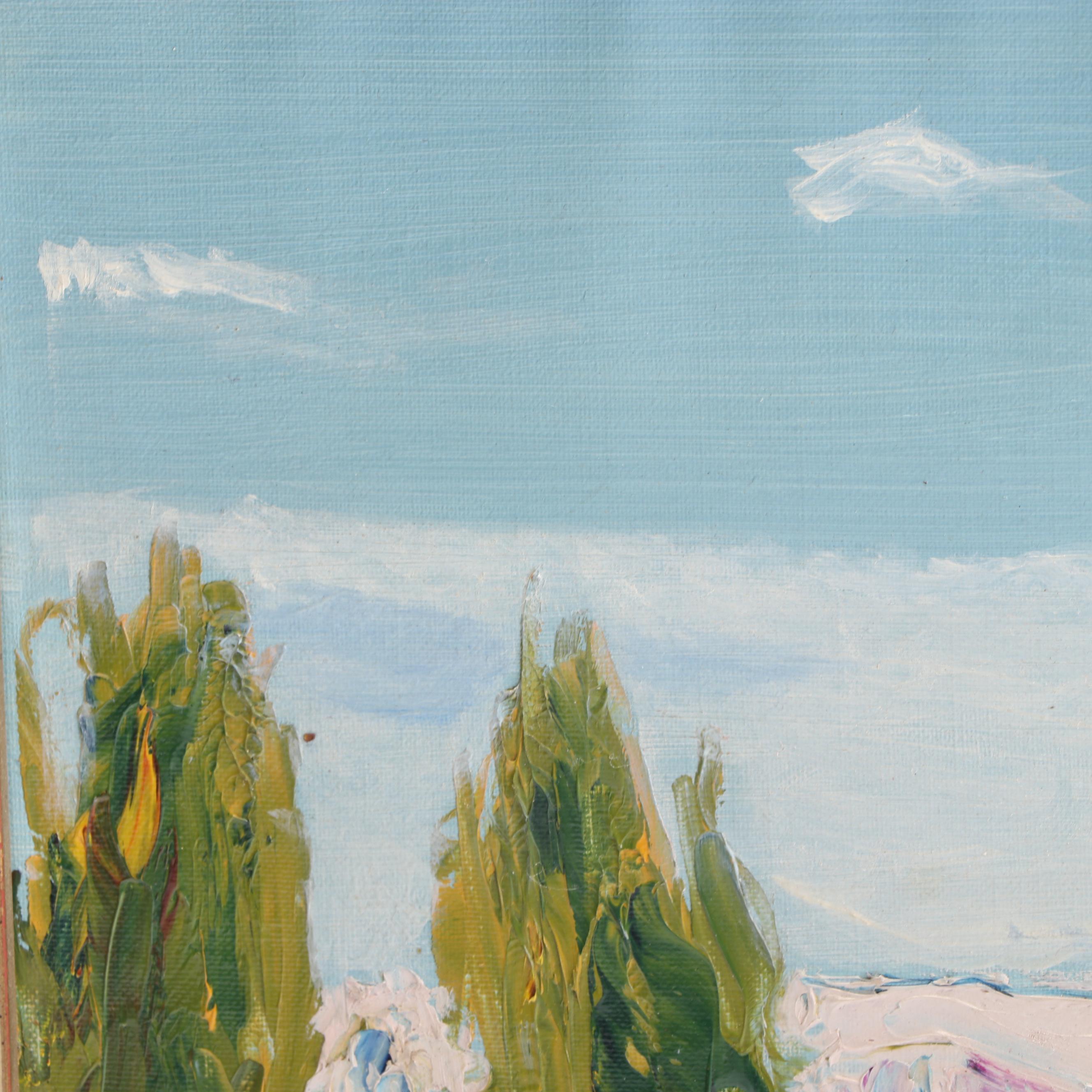 R. Holmes 1949 Landscape Oil Painting