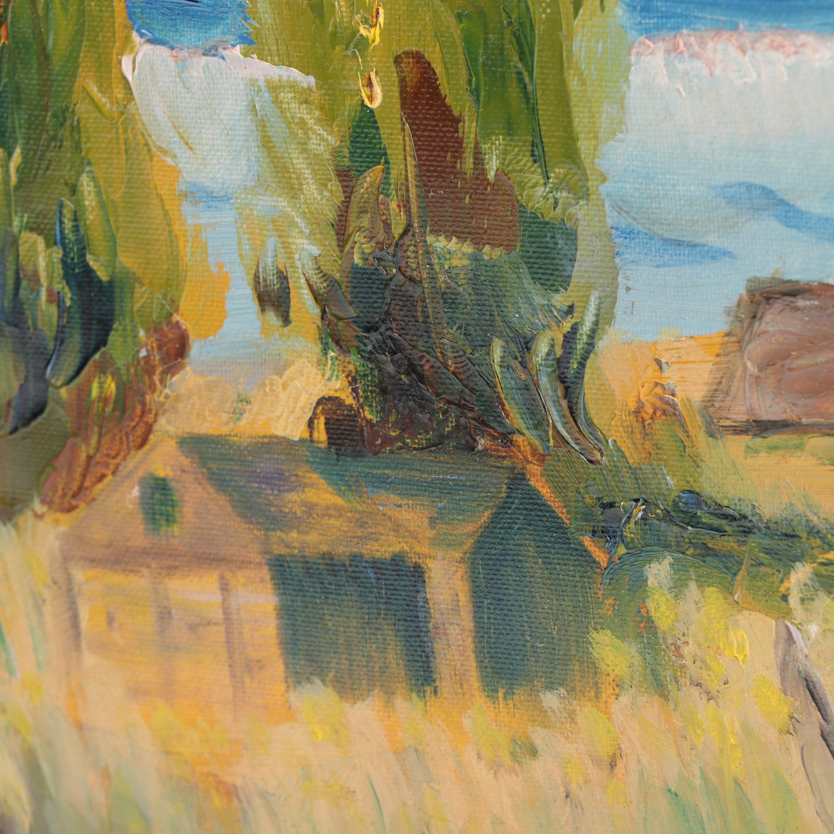 R. Holmes 1949 Landscape Oil Painting