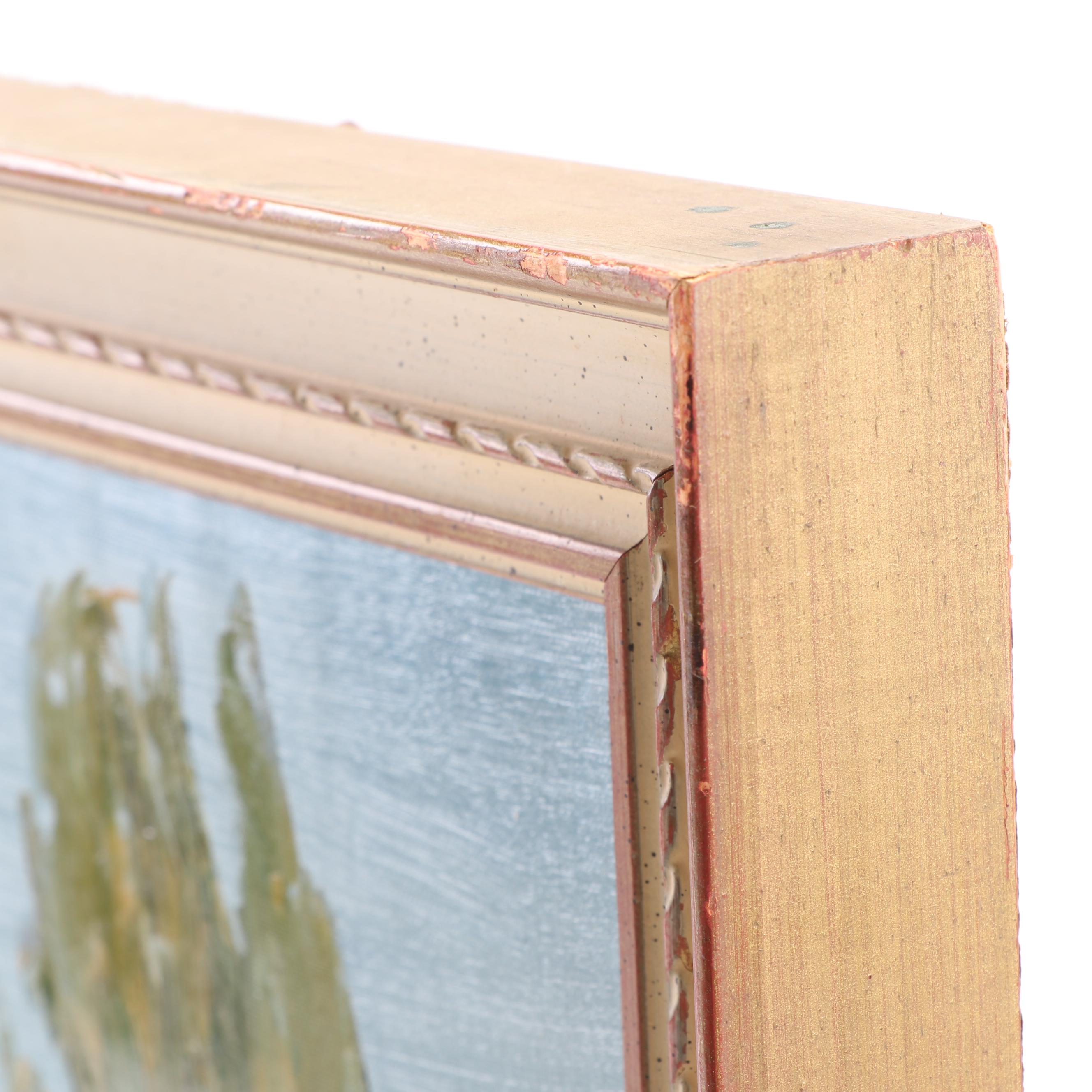 R. Holmes 1949 Landscape Oil Painting