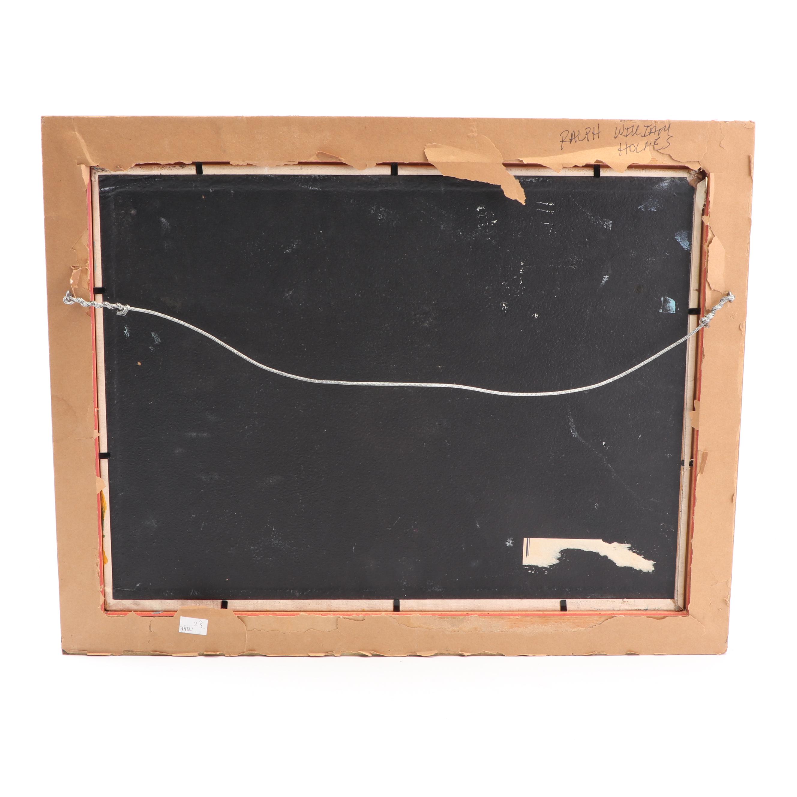 R. Holmes 1949 Landscape Oil Painting