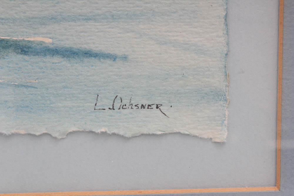 L. Ochsner Watercolor Painting "Race the Gulls"