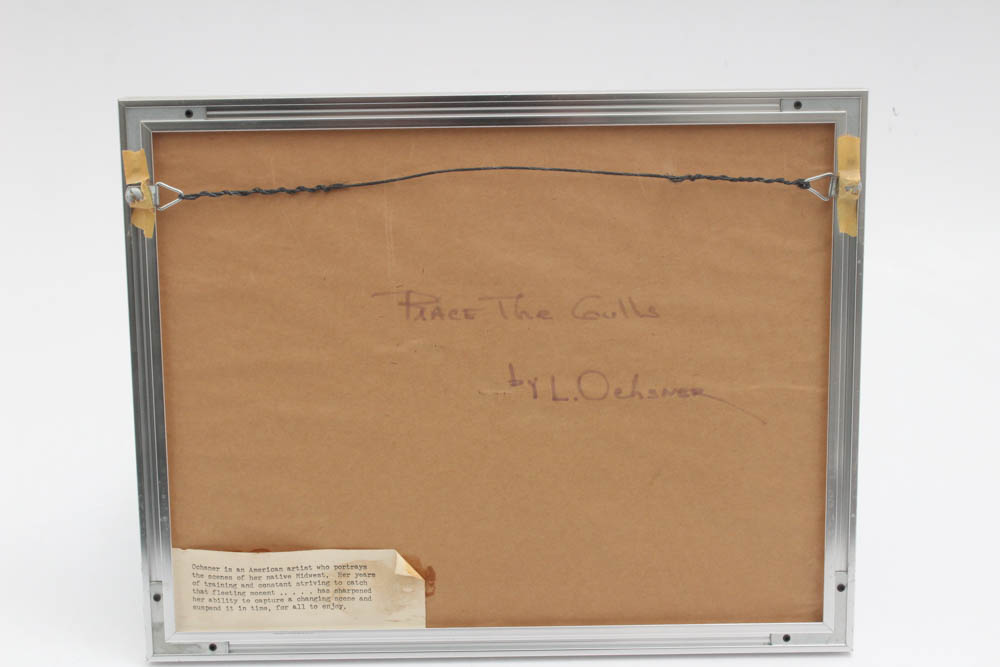 L. Ochsner Watercolor Painting "Race the Gulls"