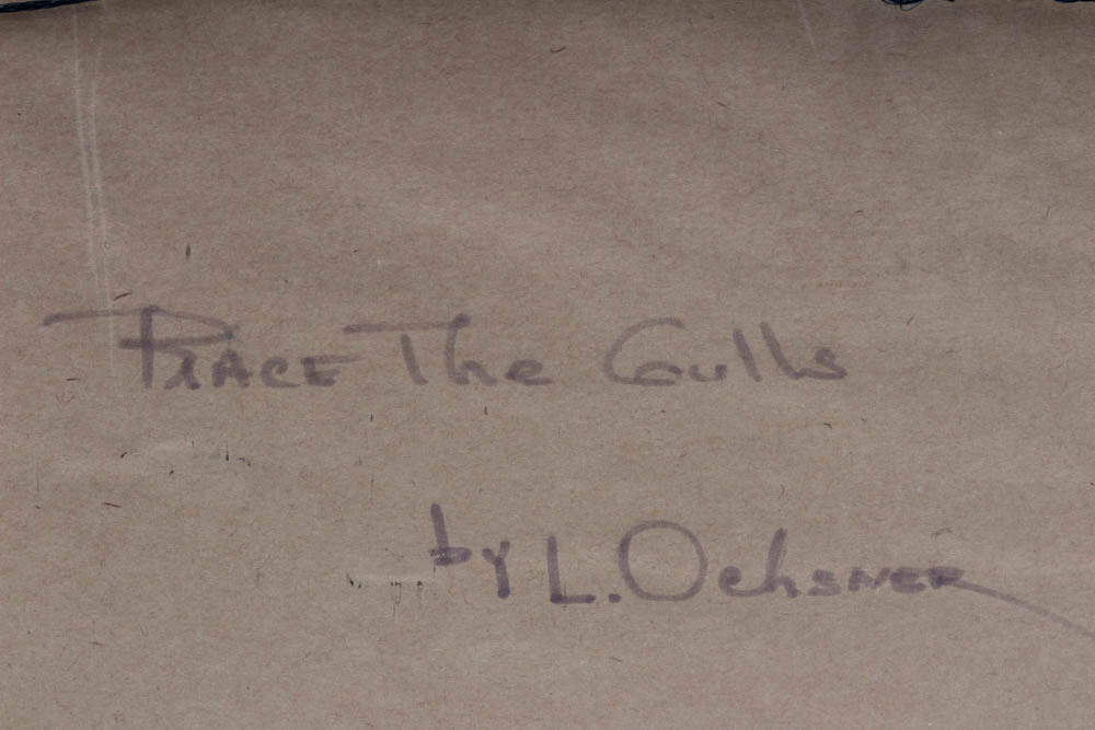 L. Ochsner Watercolor Painting "Race the Gulls"