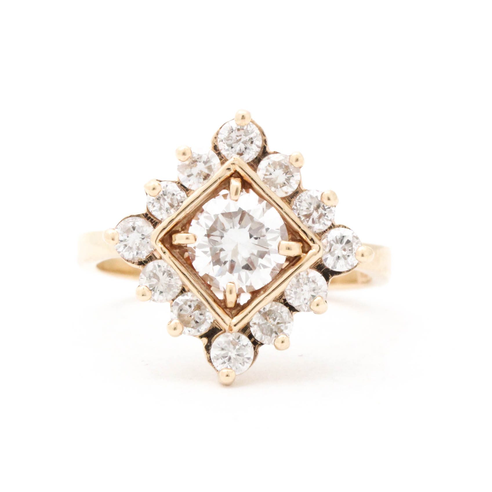14K Yellow Gold 1.31 CTW Diamond Ring