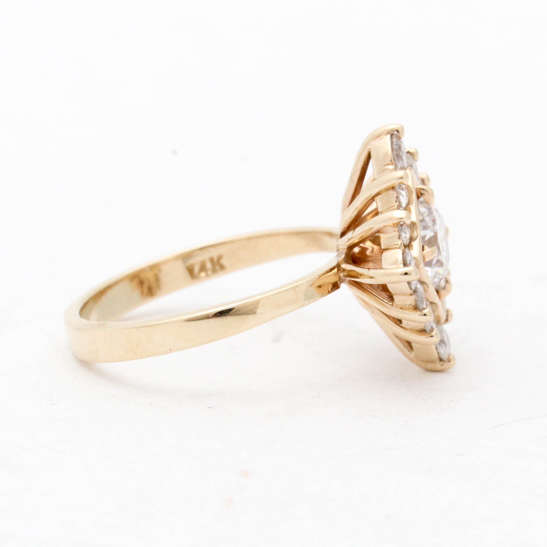 14K Yellow Gold 1.31 CTW Diamond Ring