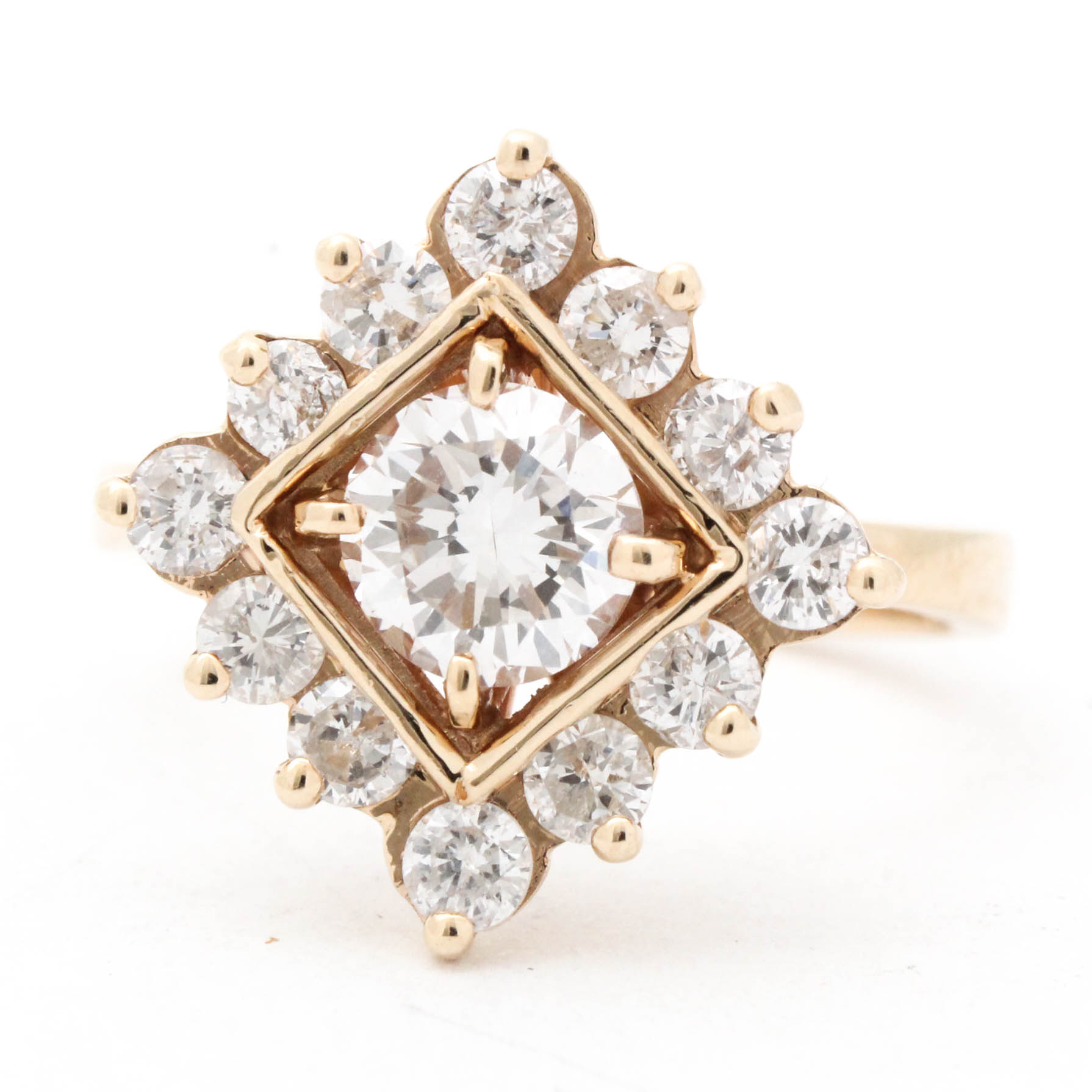 14K Yellow Gold 1.31 CTW Diamond Ring