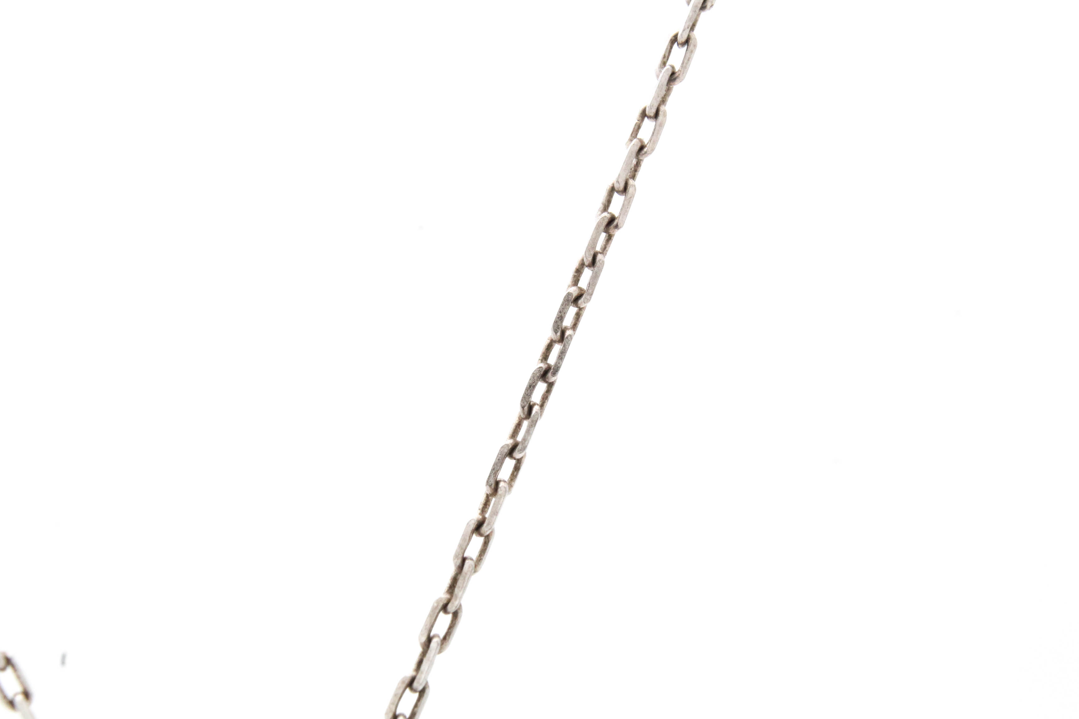 14K White Gold 1.00 ctw. Diamond Pendant with Sterling Silver Chain