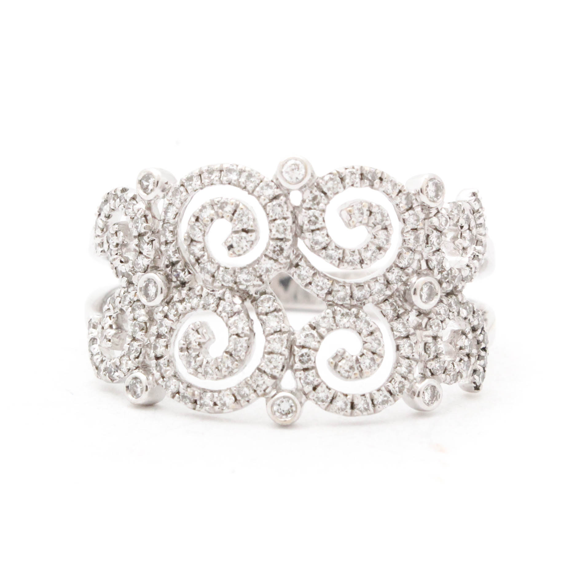 18K White Gold Diamond Ring