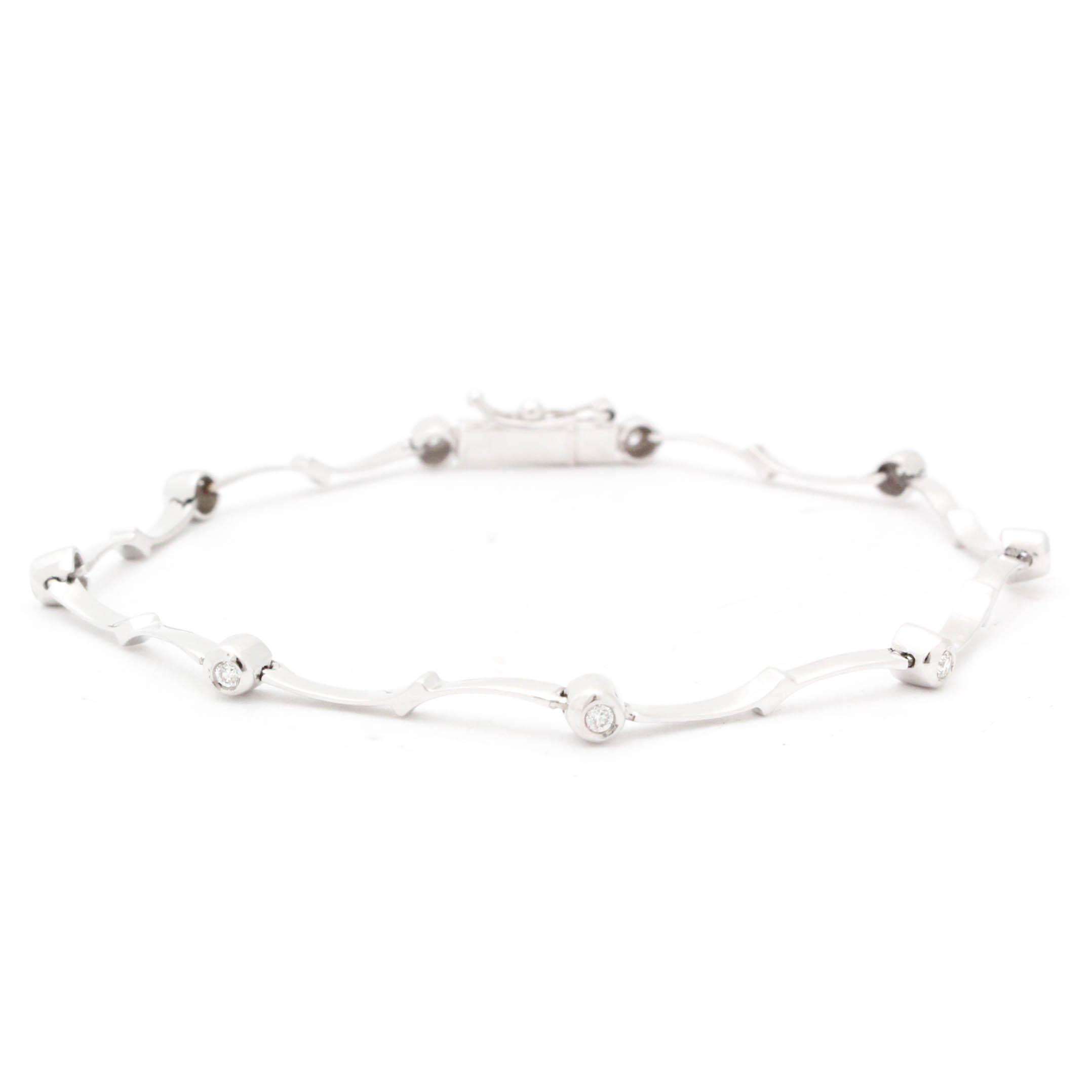 18K White Gold Diamond Bracelet