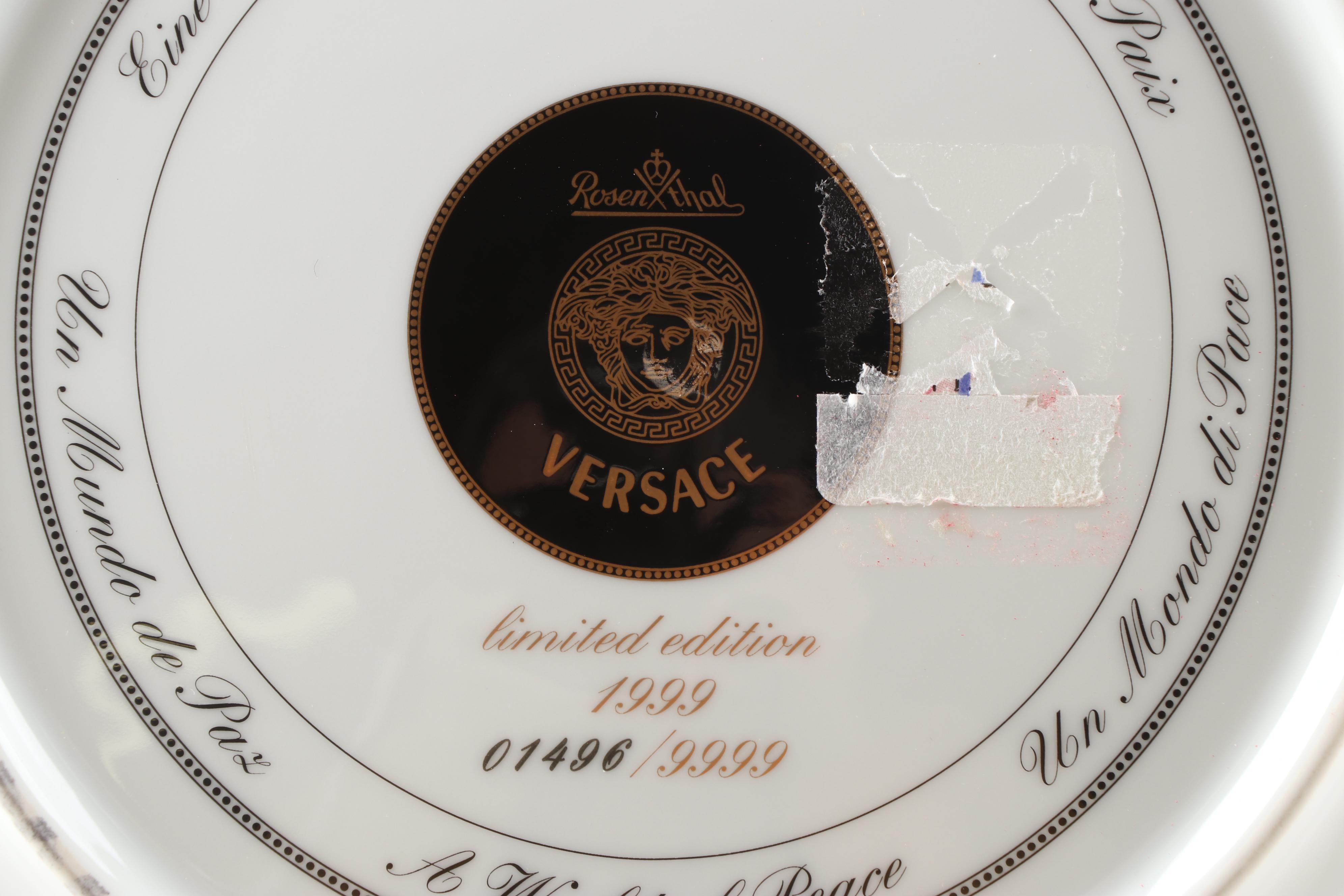 Rosenthal Versace "A World of Peace" Limited Edition Plate with Box