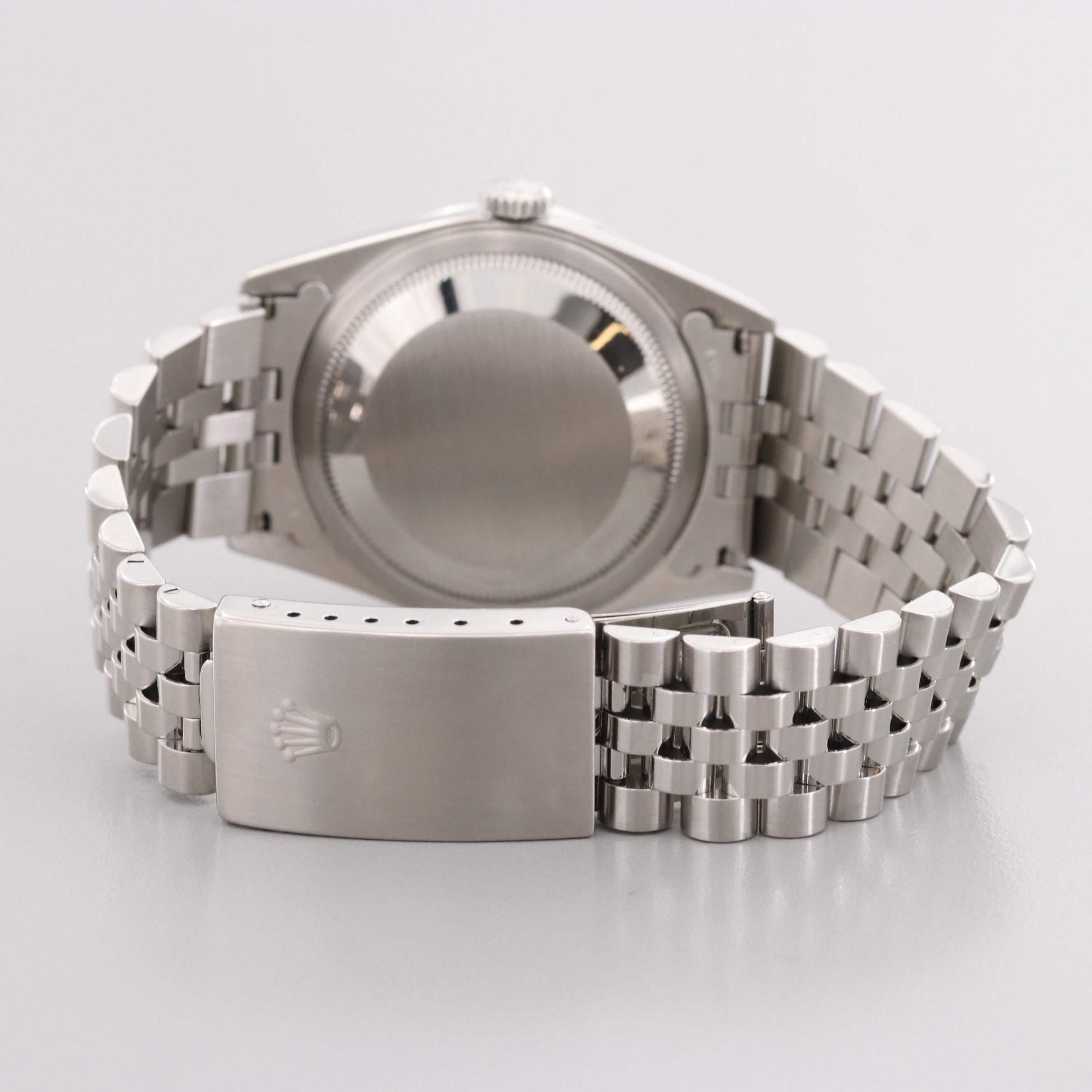 Rolex Datejust Stainless Steel and 14K Gold Diamond Dial and Bezel Watch