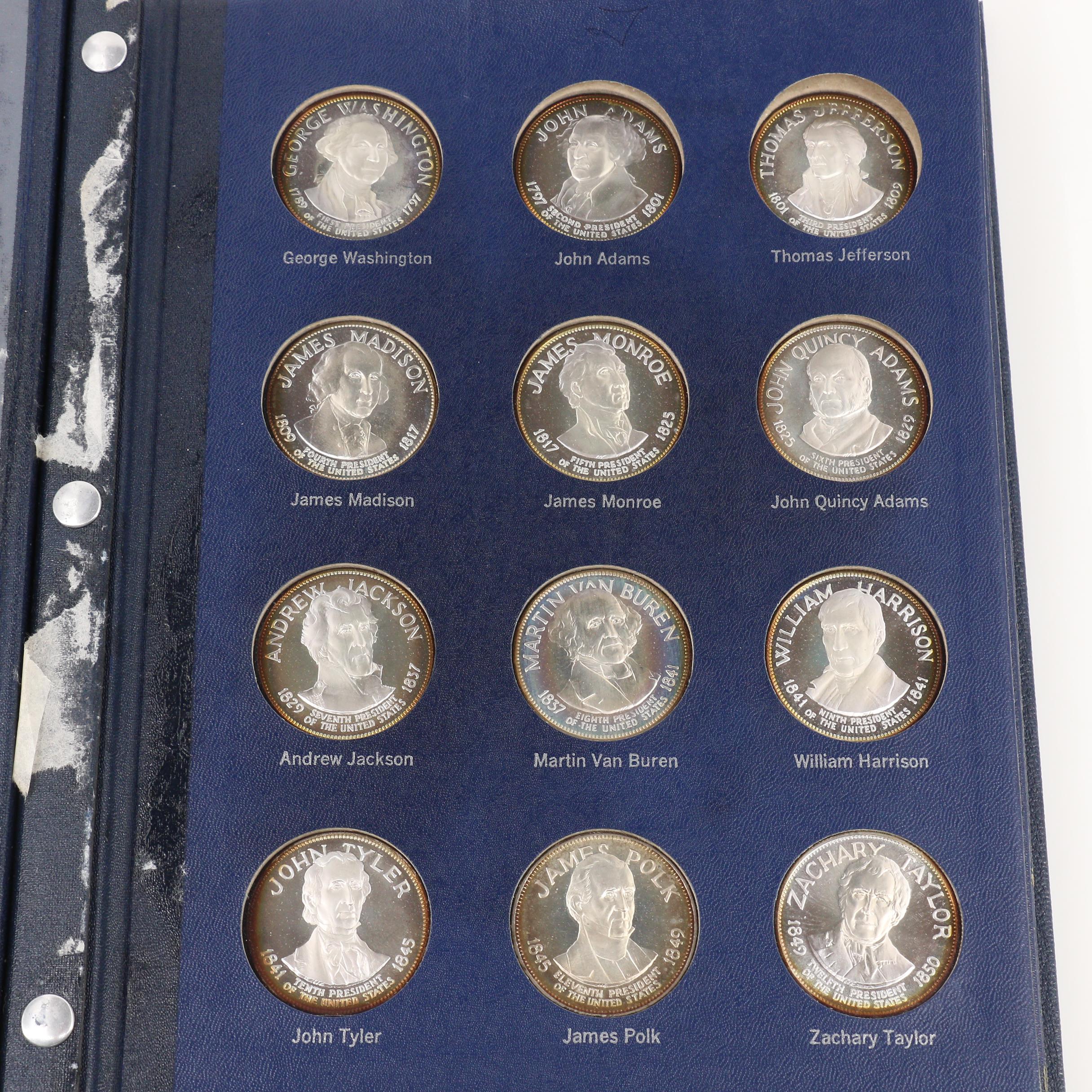 Complete Franklin Mint Set "Treasury of Presidential Commemorative Medals"