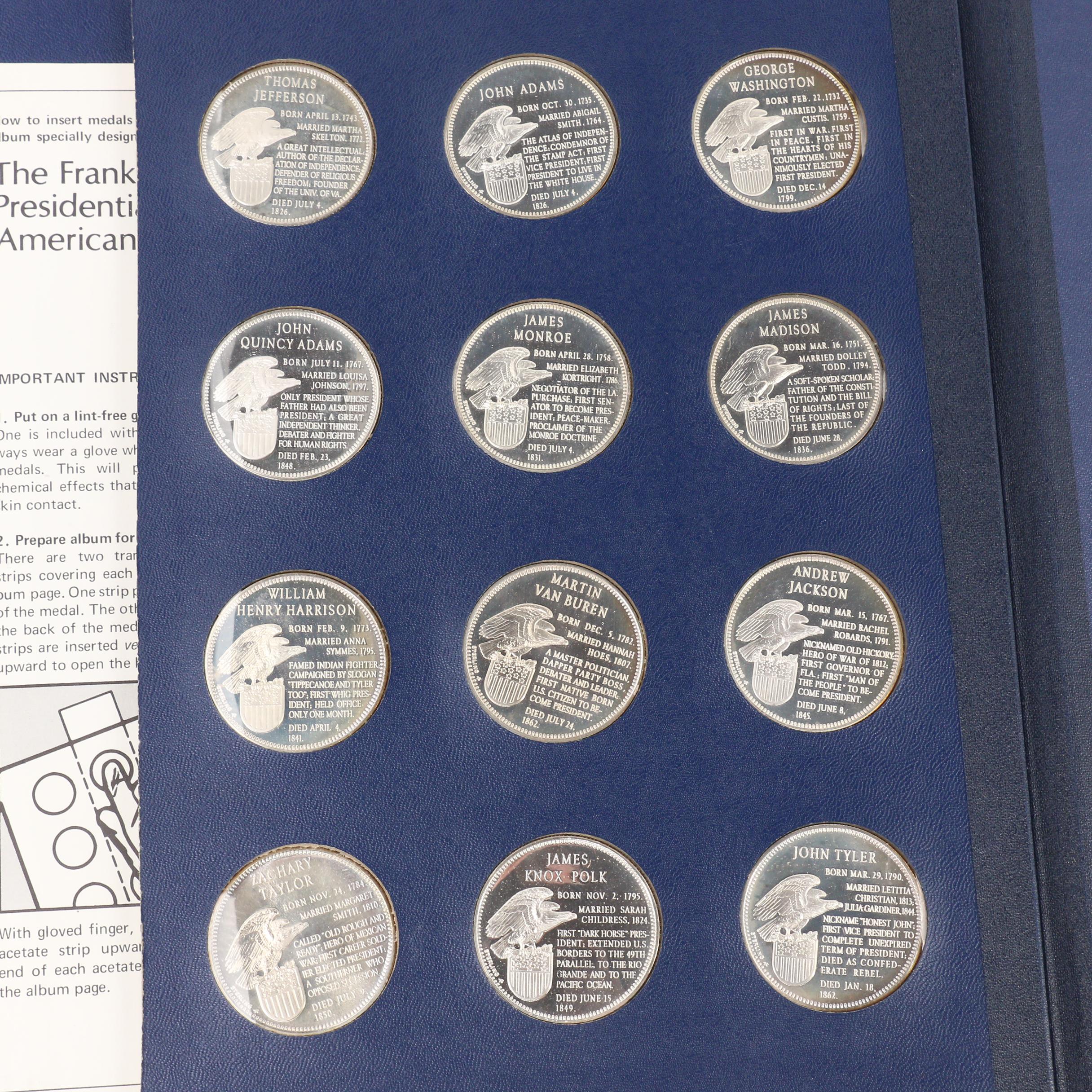 Complete Franklin Mint Set "Treasury of Presidential Commemorative Medals"