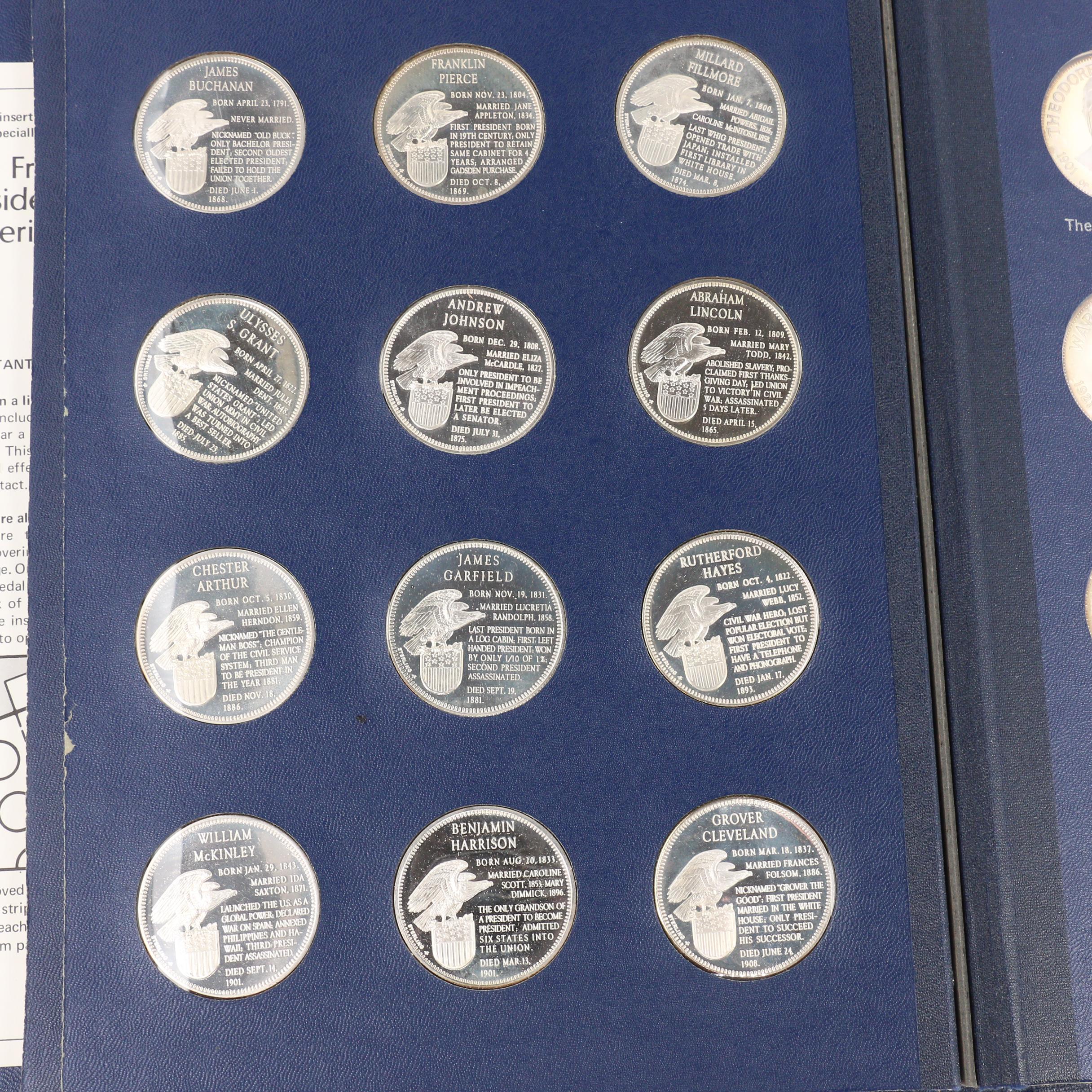 Complete Franklin Mint Set "Treasury of Presidential Commemorative Medals"
