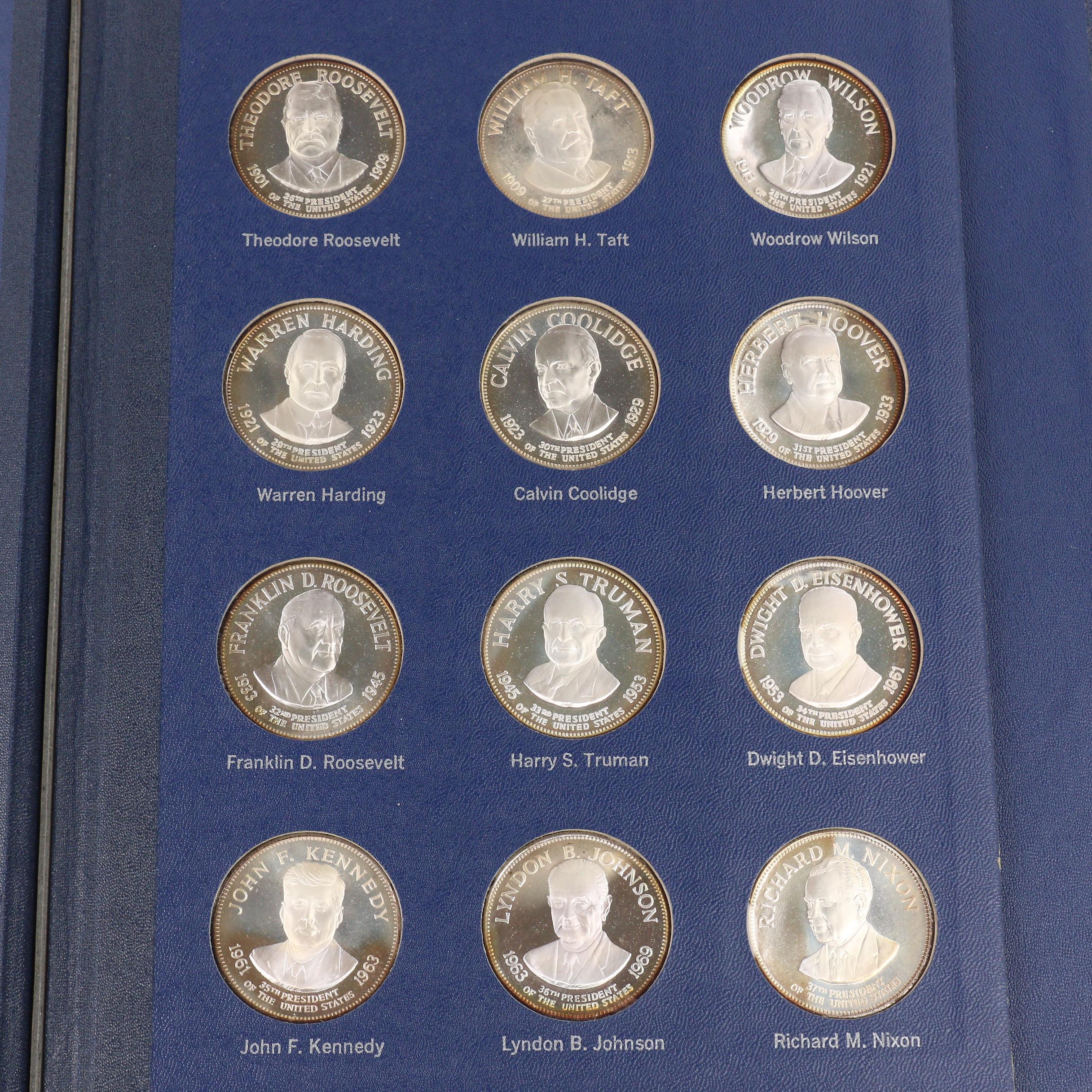 Complete Franklin Mint Set "Treasury of Presidential Commemorative Medals"