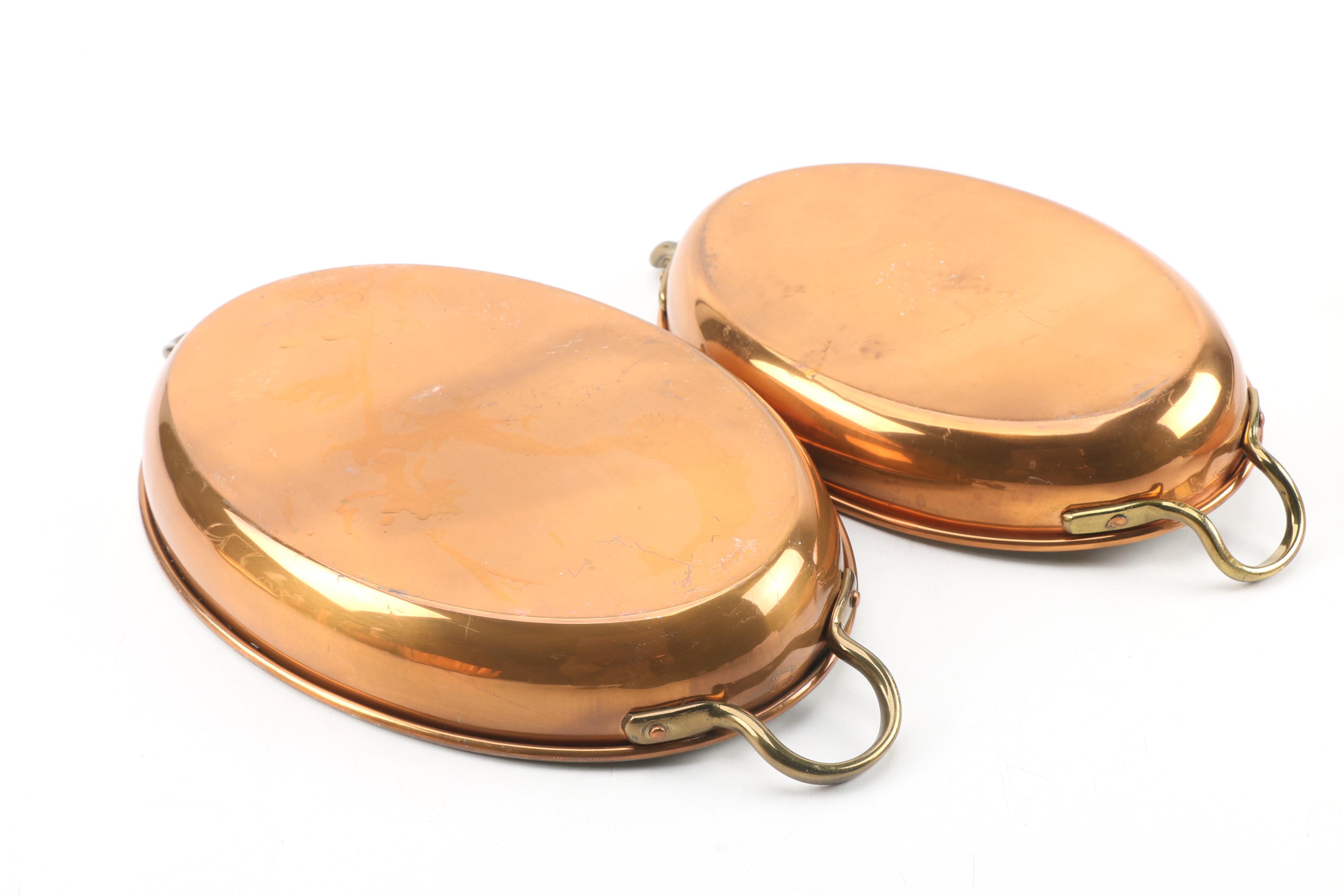 ODI Copper and Brass Cookware, Jelly Molds, and Utensils, Late 20th Century