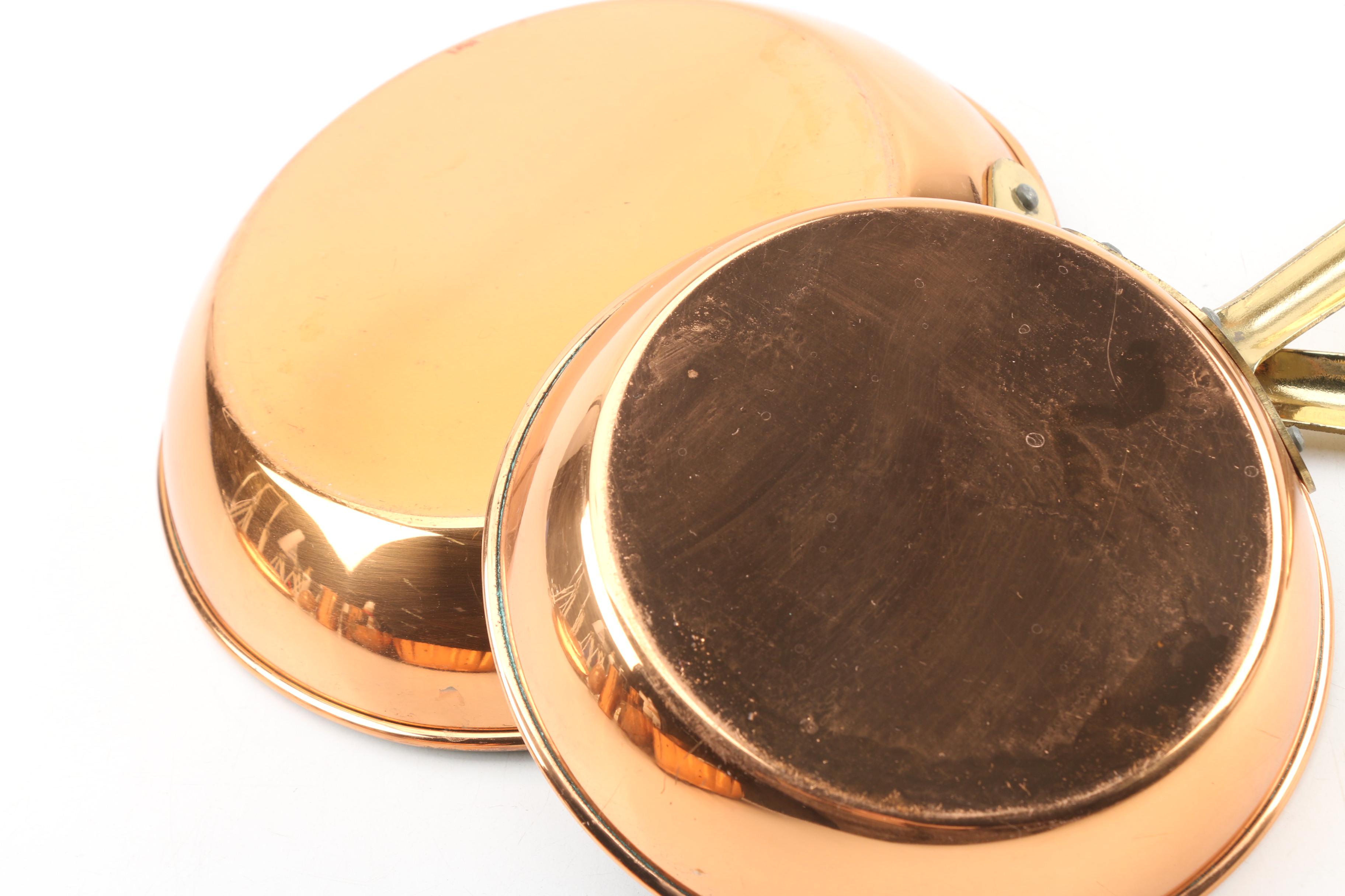 ODI Copper and Brass Cookware, Jelly Molds, and Utensils, Late 20th Century