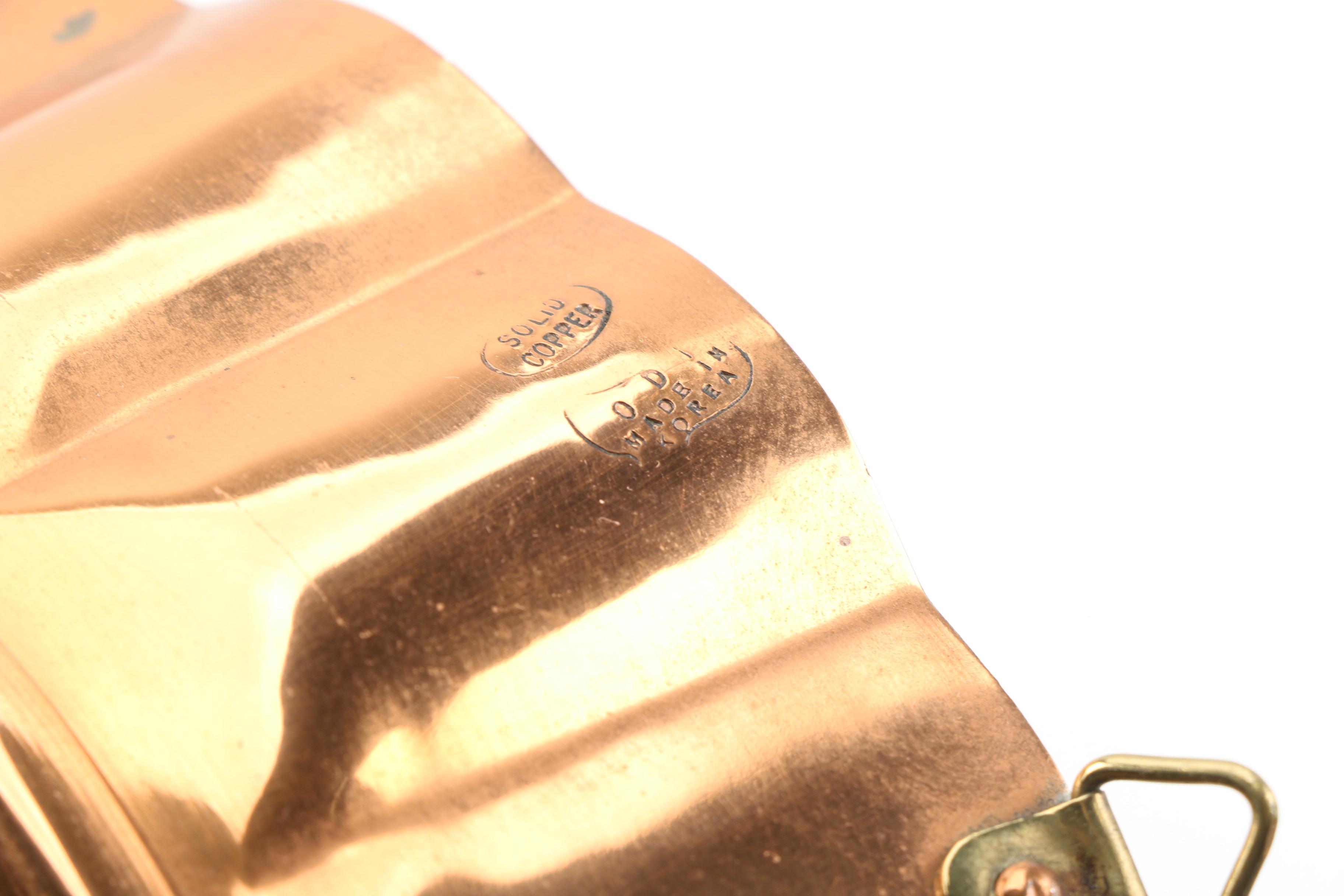 ODI Copper and Brass Cookware, Jelly Molds, and Utensils, Late 20th Century