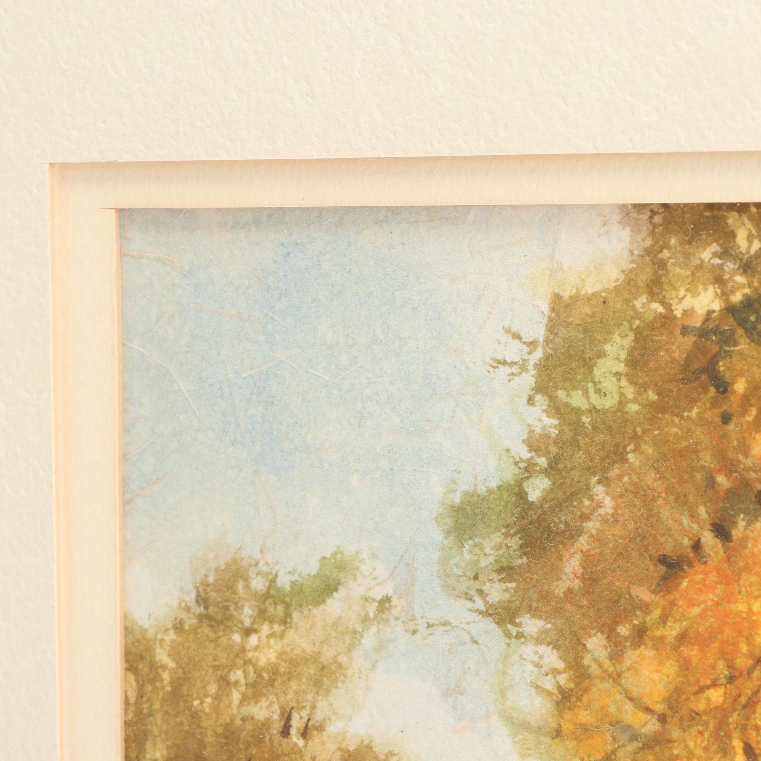 Louise B. Hansen Landscape Watercolor Painting