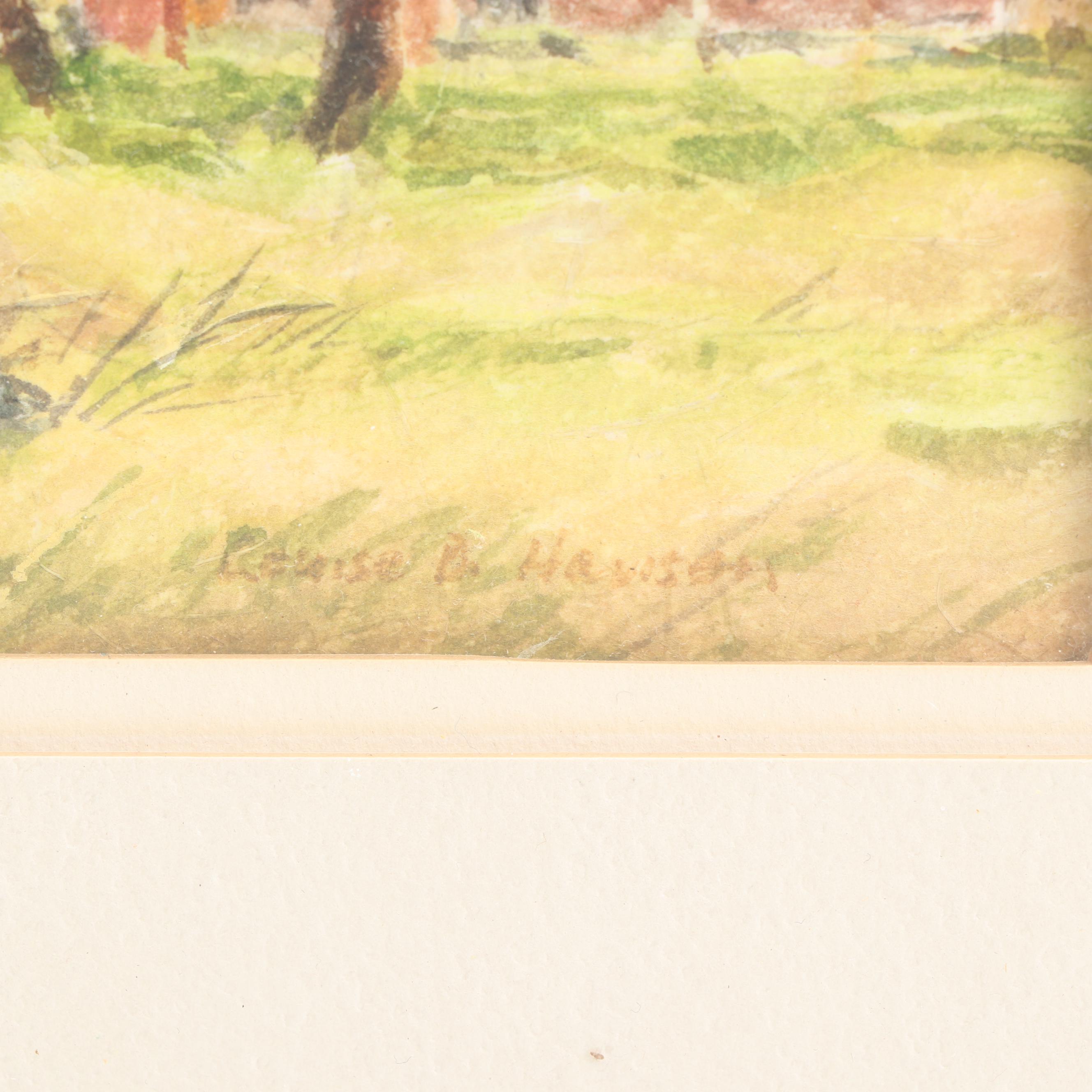 Louise B. Hansen Landscape Watercolor Painting