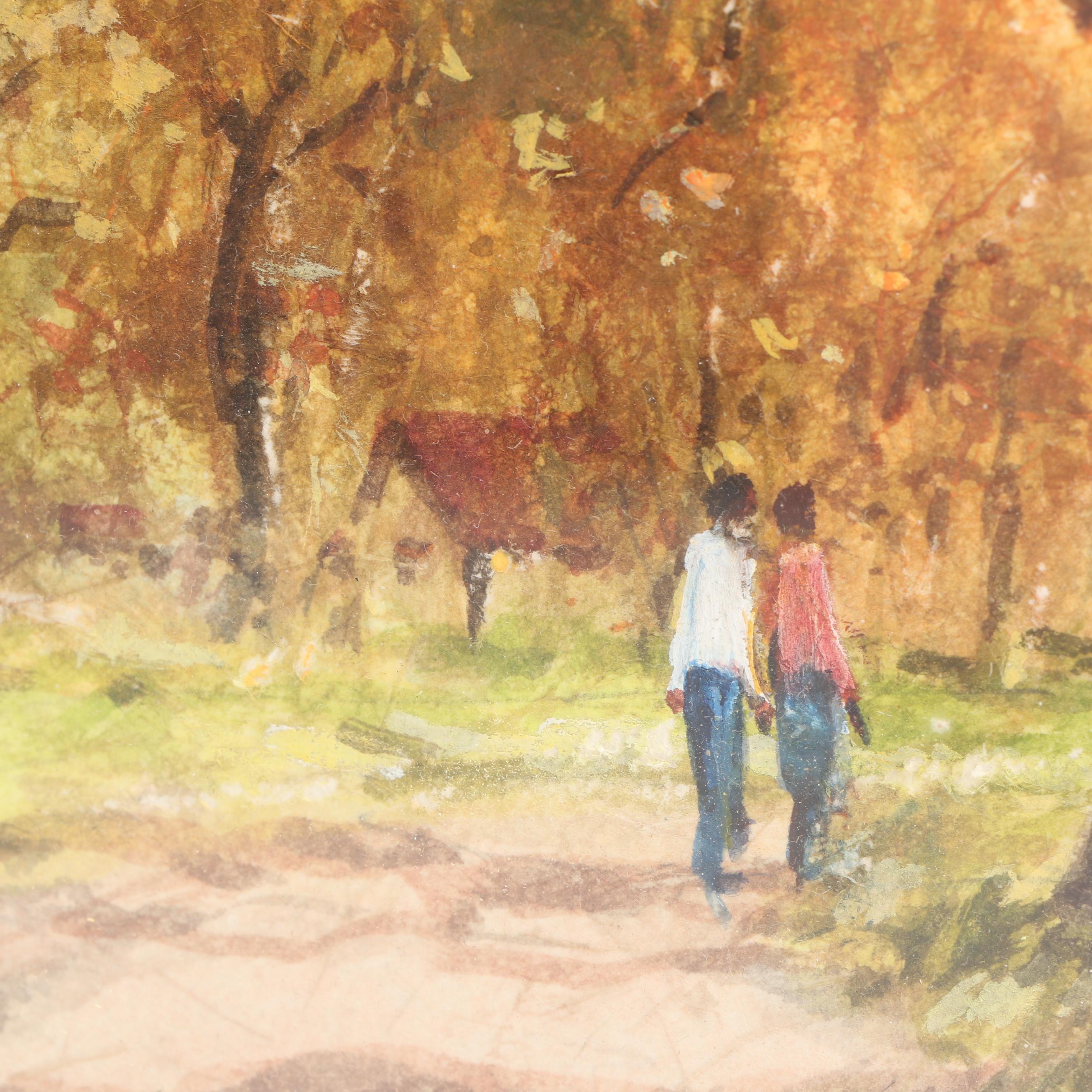 Louise B. Hansen Landscape Watercolor Painting