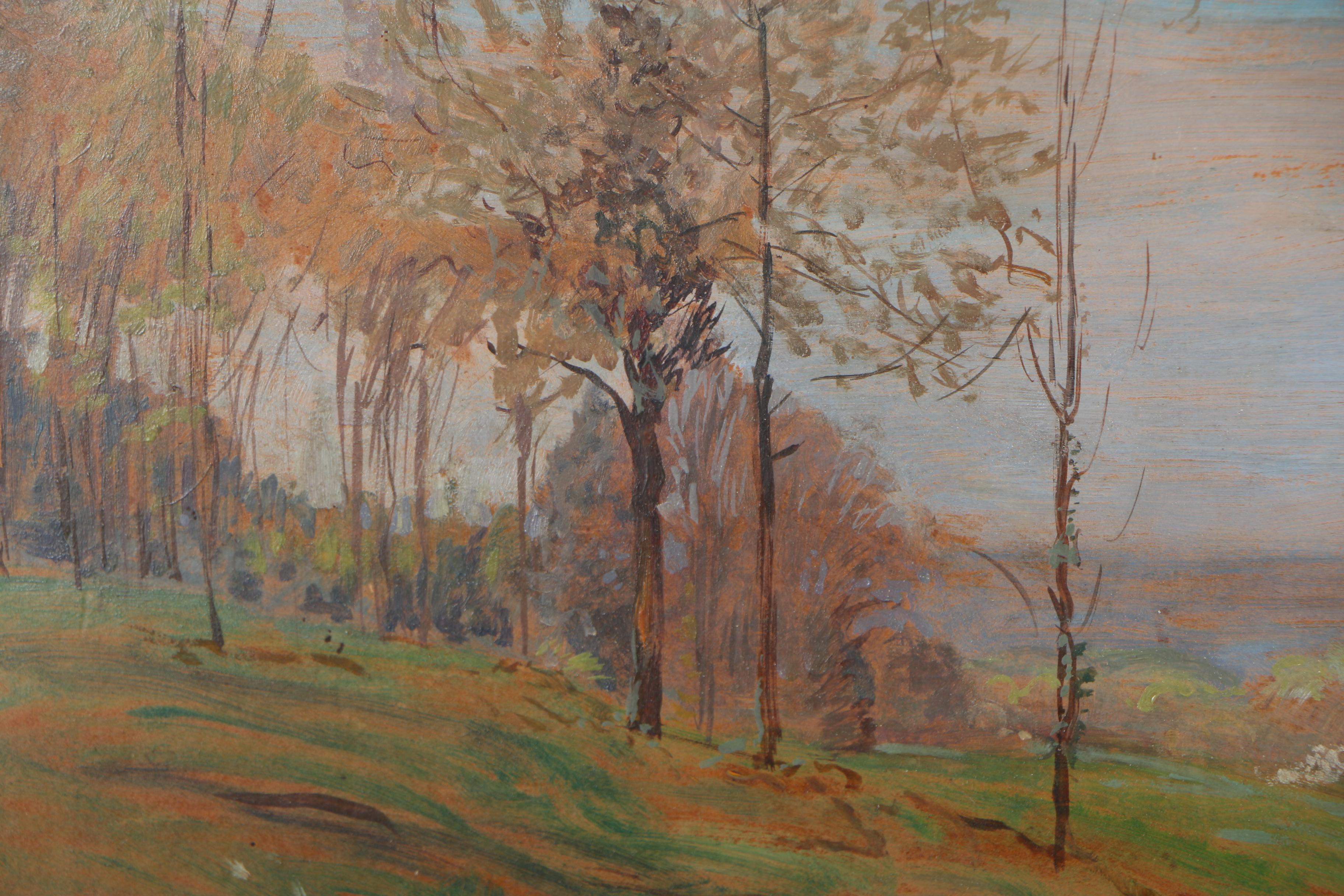 Otto Leiber Landscape Oil Painting, 1919
