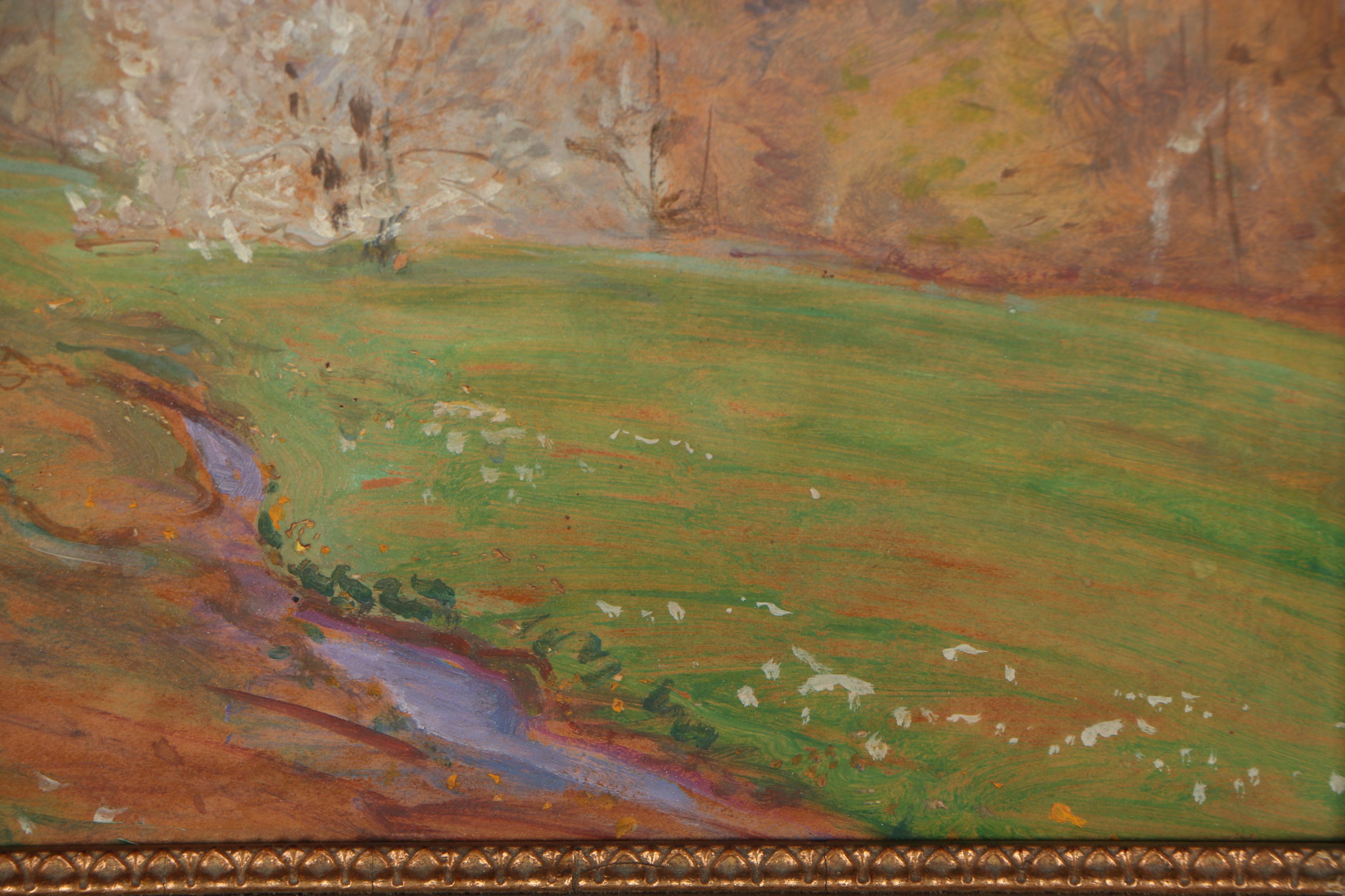 Otto Leiber Landscape Oil Painting, 1919