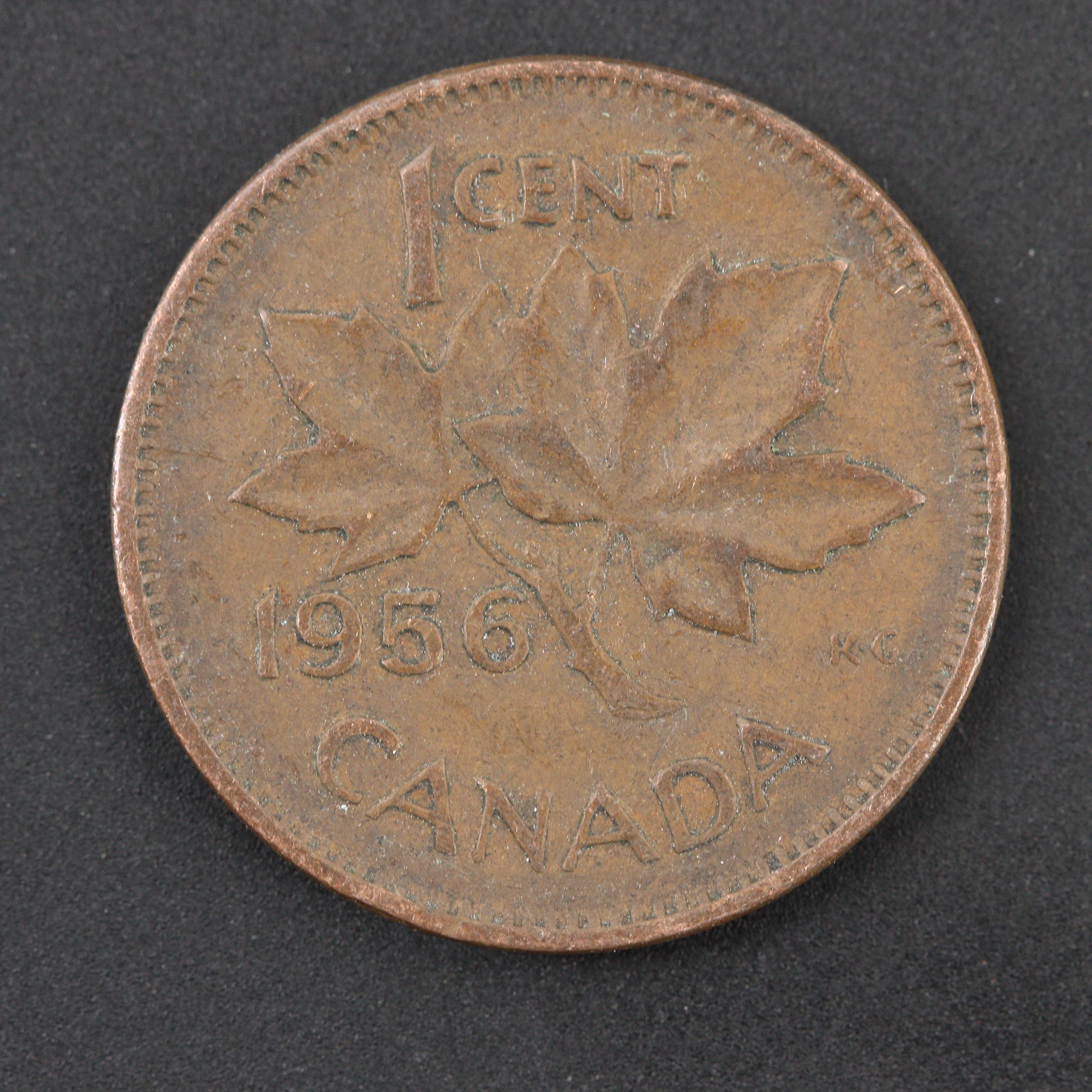 Group of Over 1800 Canadian One Cent Coins