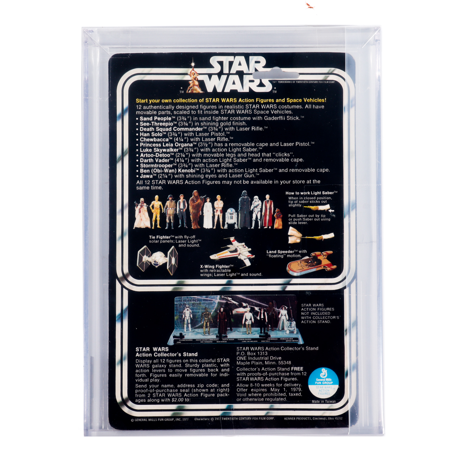 1978 Kenner "Star Wars" Chewbacca Action Figure AFA 12 Back-C EX+/NM