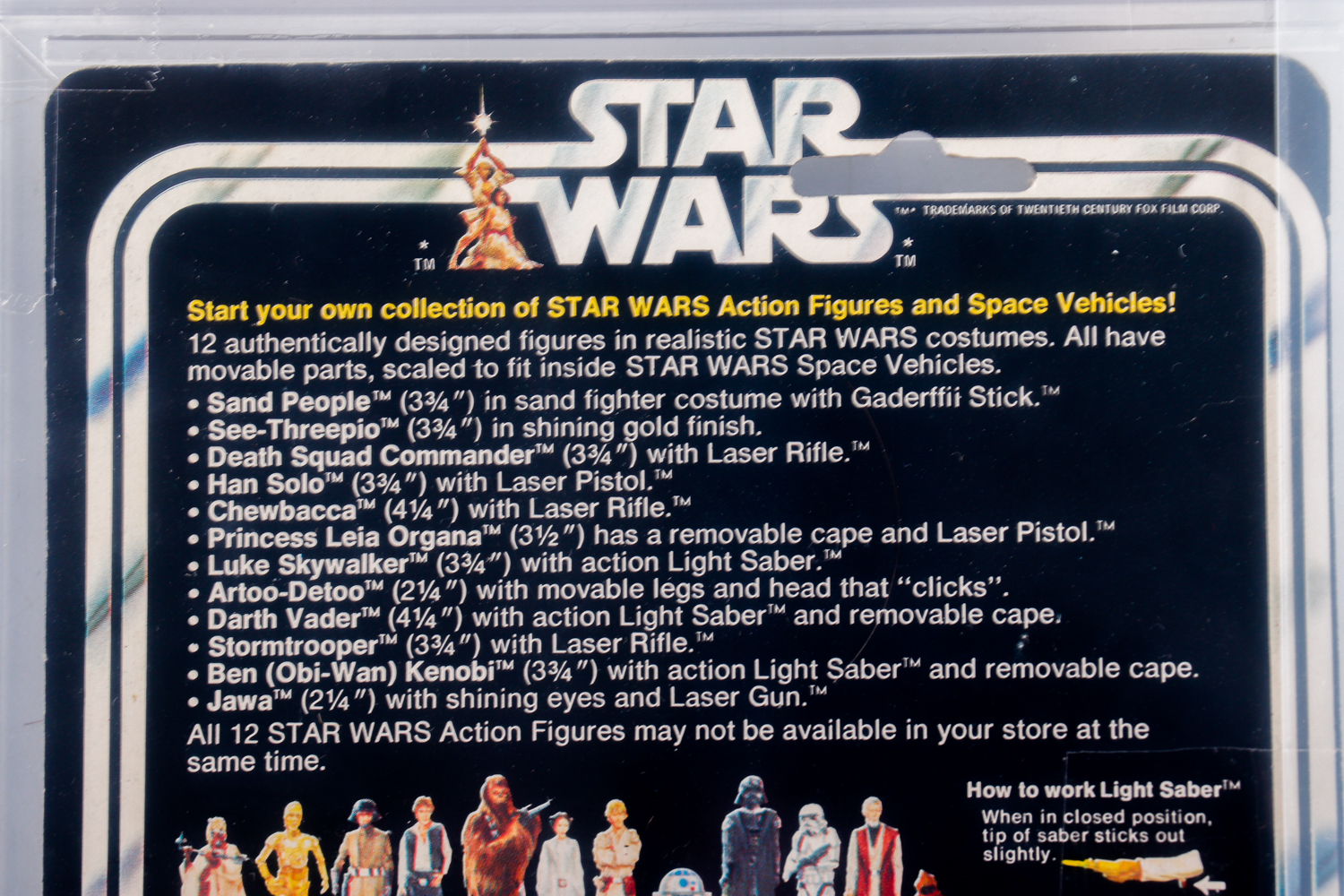 1978 Kenner "Star Wars" Chewbacca Action Figure AFA 12 Back-C EX+/NM