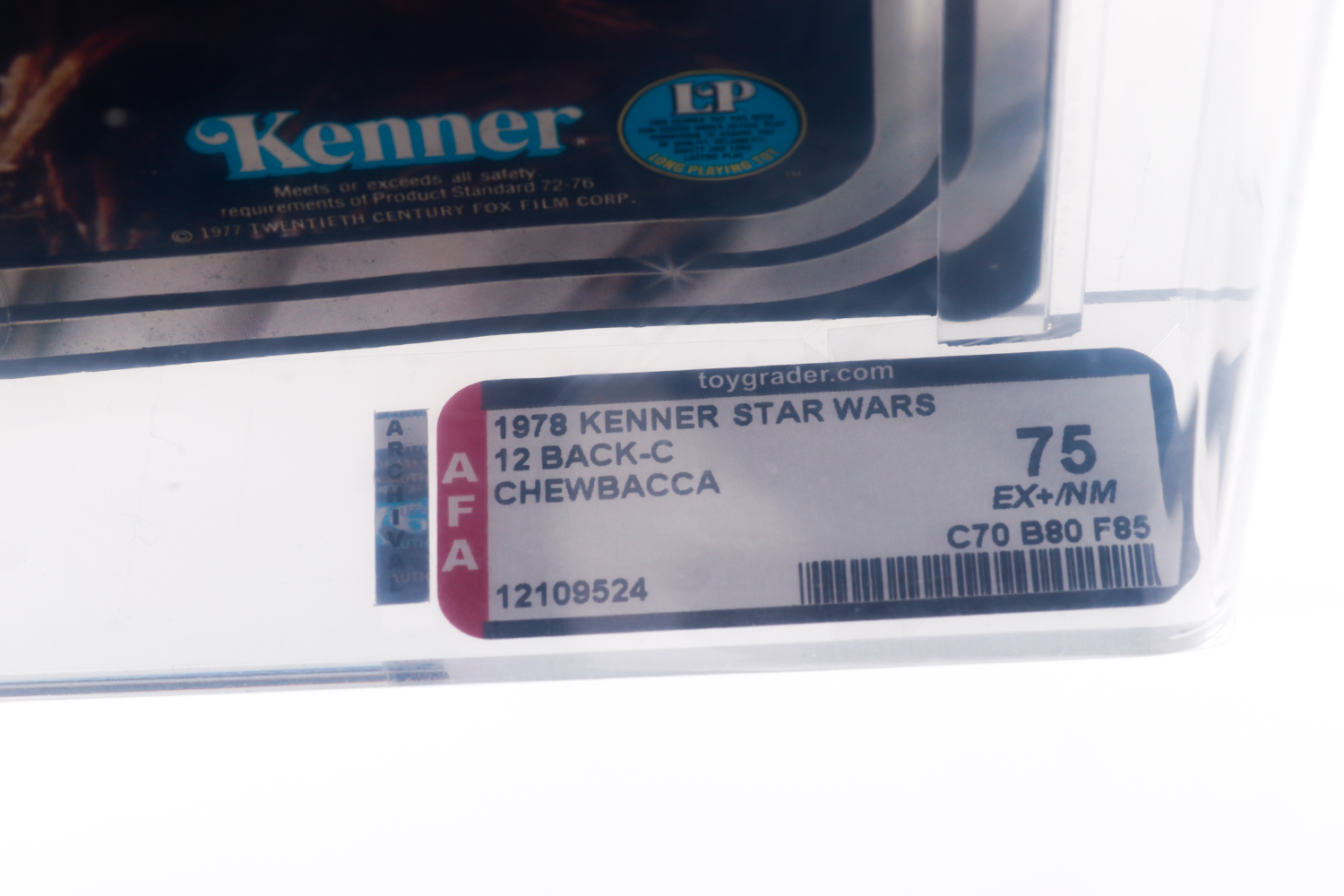 1978 Kenner "Star Wars" Chewbacca Action Figure AFA 12 Back-C EX+/NM