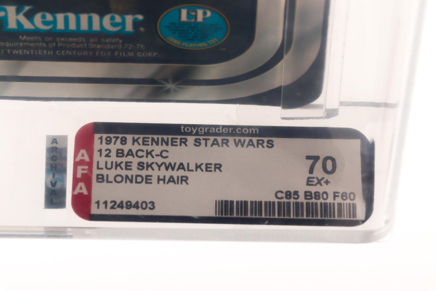 1978 Kenner "Star Wars" Luke Skywalker Action Figure 12 Back-C AFA EX+