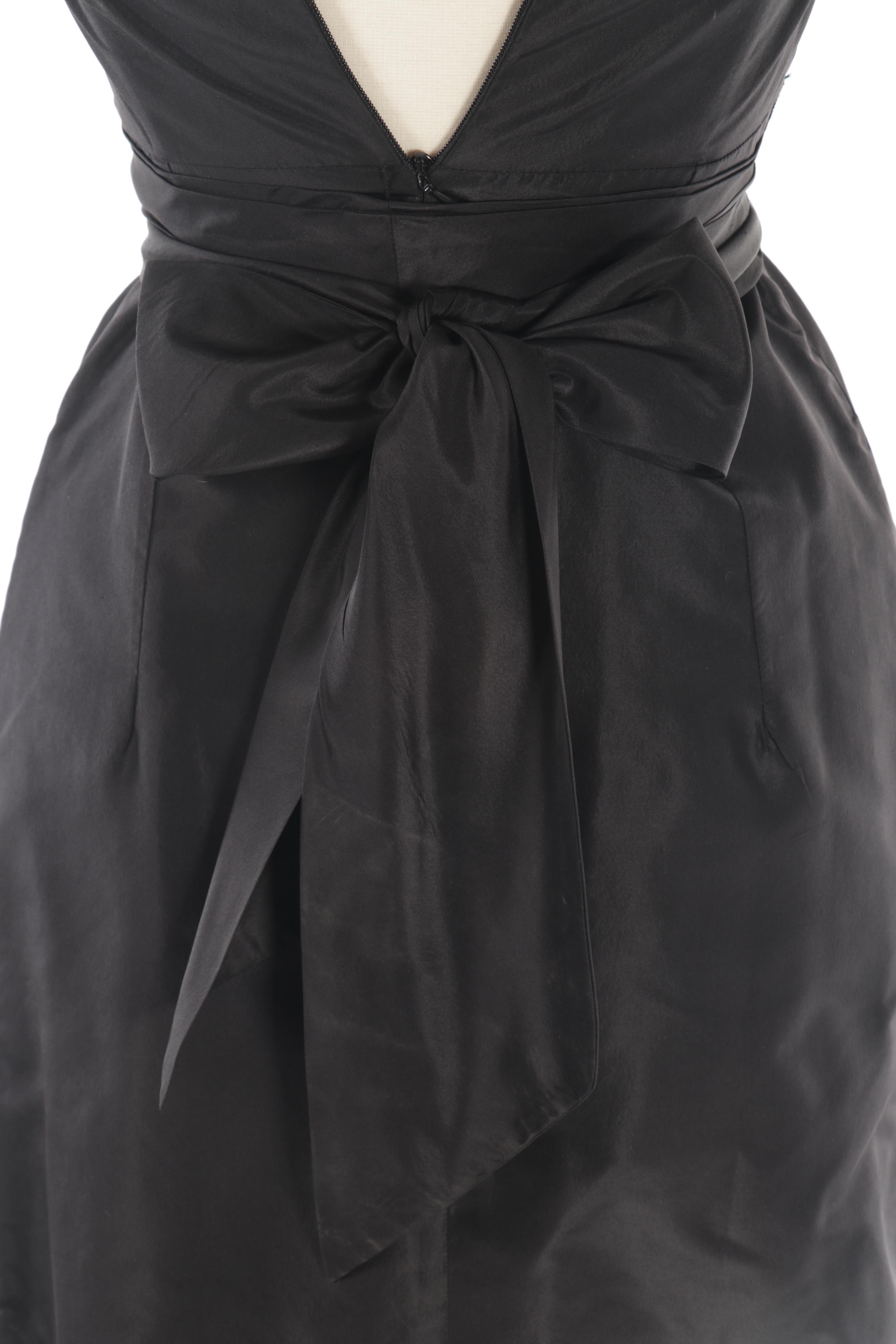 Lela Rose and Molly B. Strapless Silk Dresses in Black and Pink