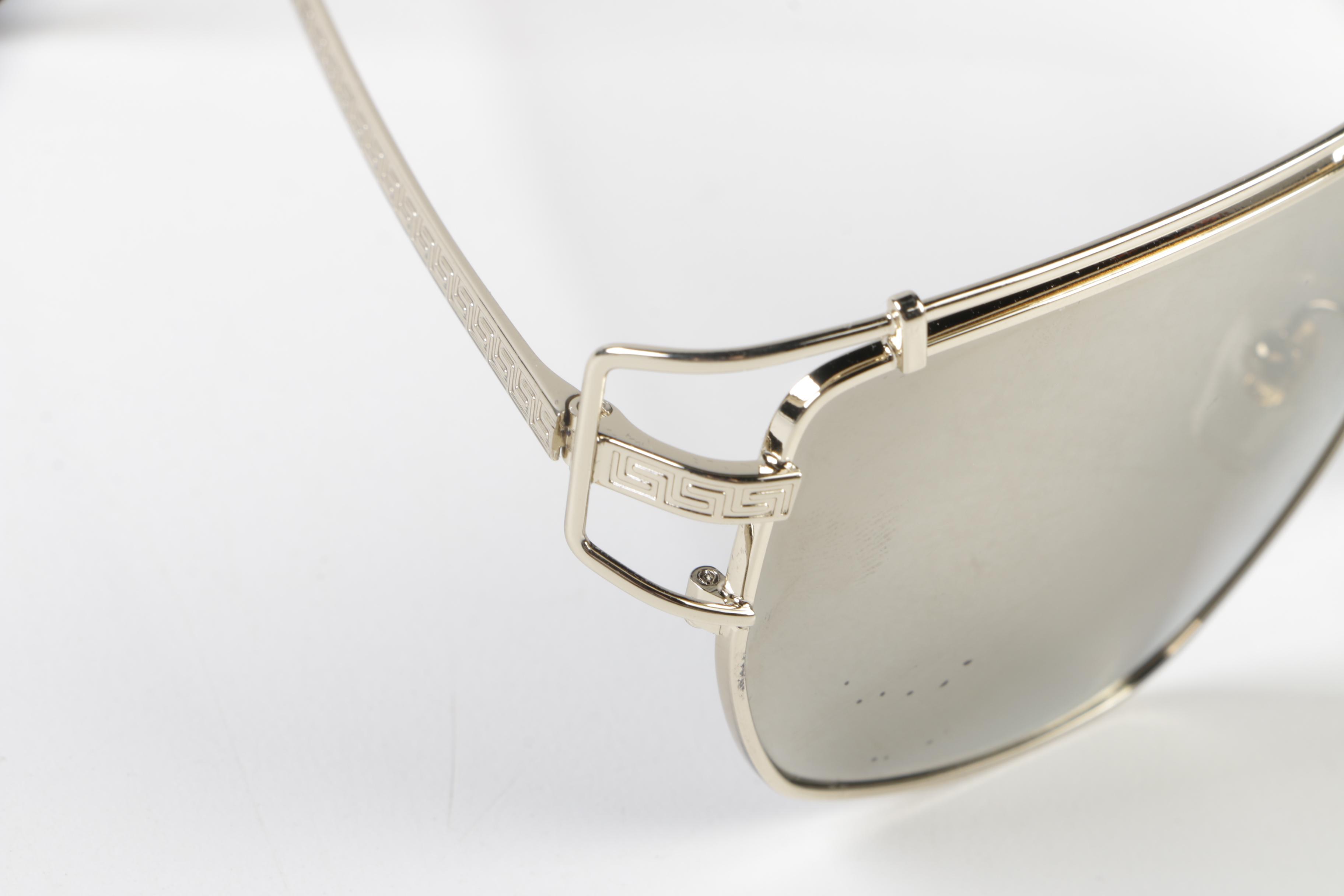 Versace Mod. 2202 Aviator Style Sunglasses, Made in Italy