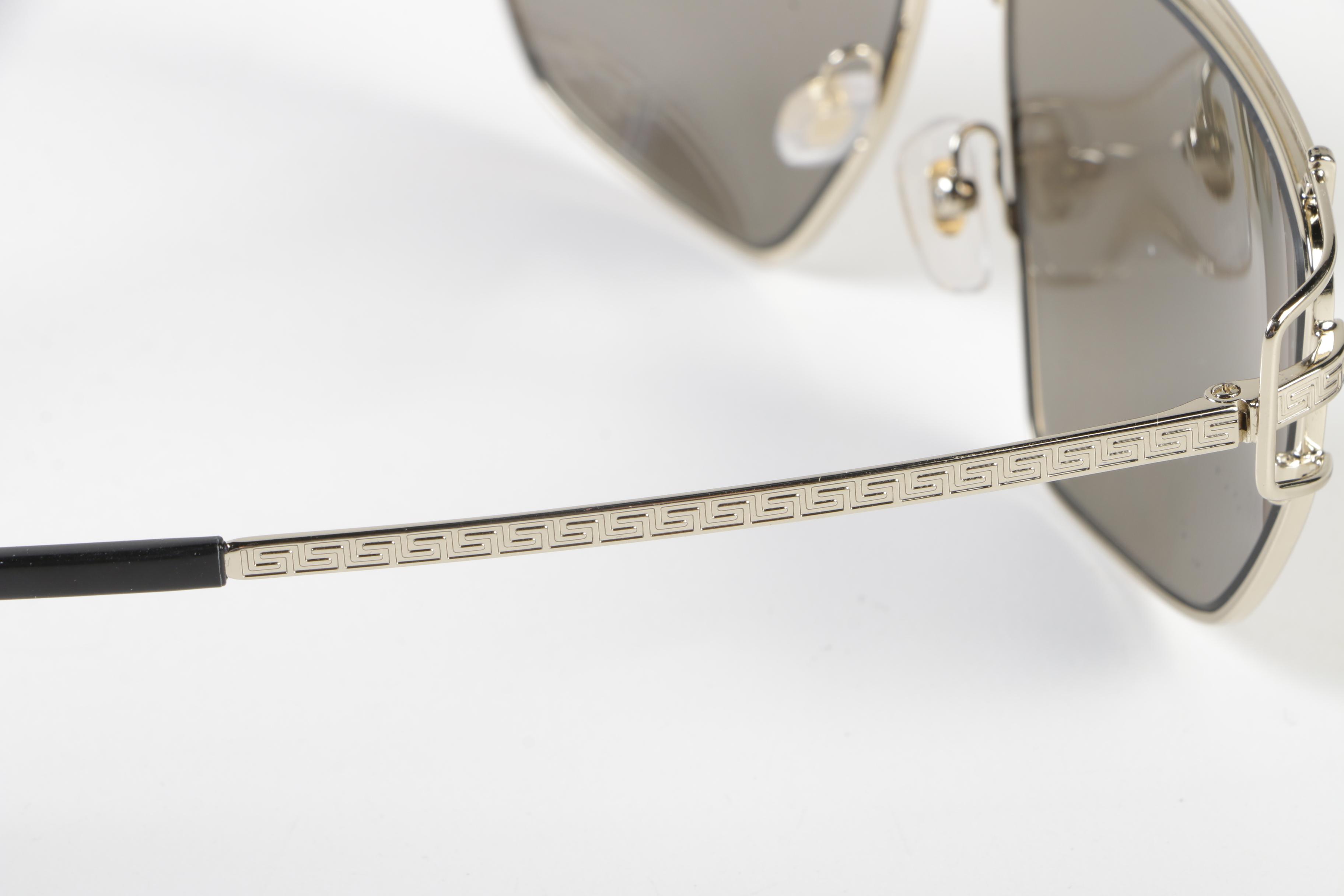 Versace Mod. 2202 Aviator Style Sunglasses, Made in Italy