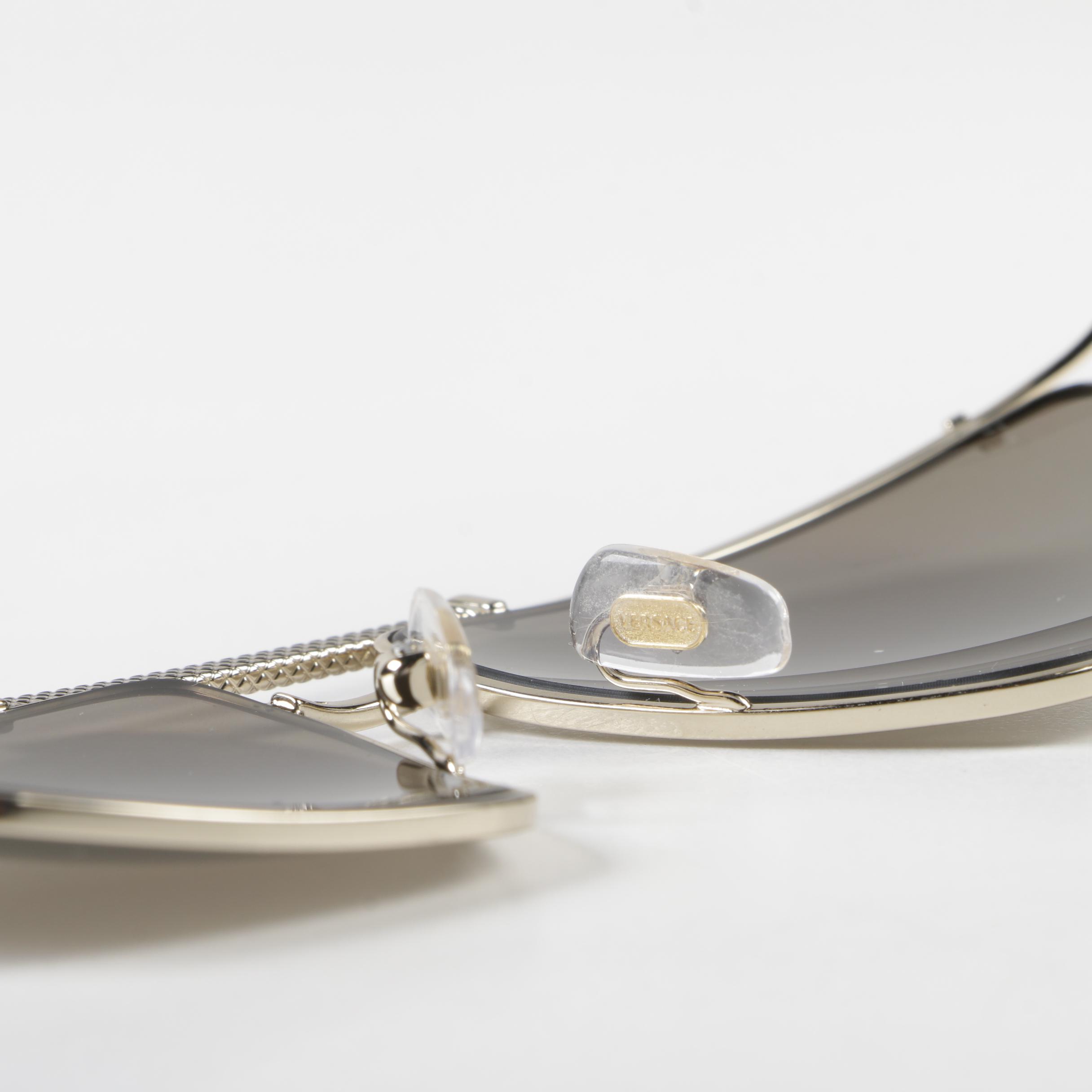 Versace Mod. 2202 Aviator Style Sunglasses, Made in Italy